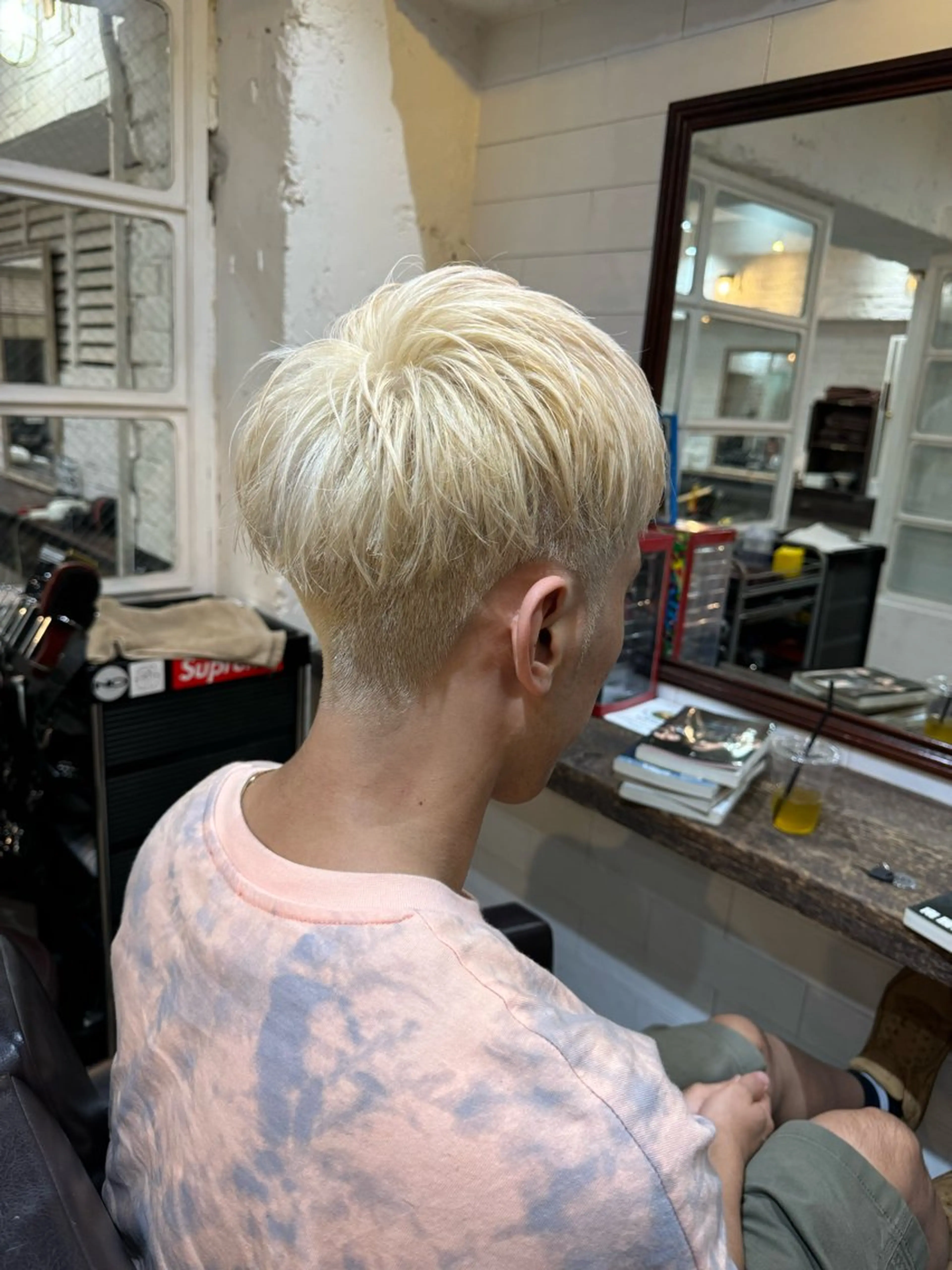 ショート カラー メンズ メンズブリーチ ブリーチ カット ヘアカラー トリートメント 💈メンズ特化💈 TASUKUのヘアスタイル