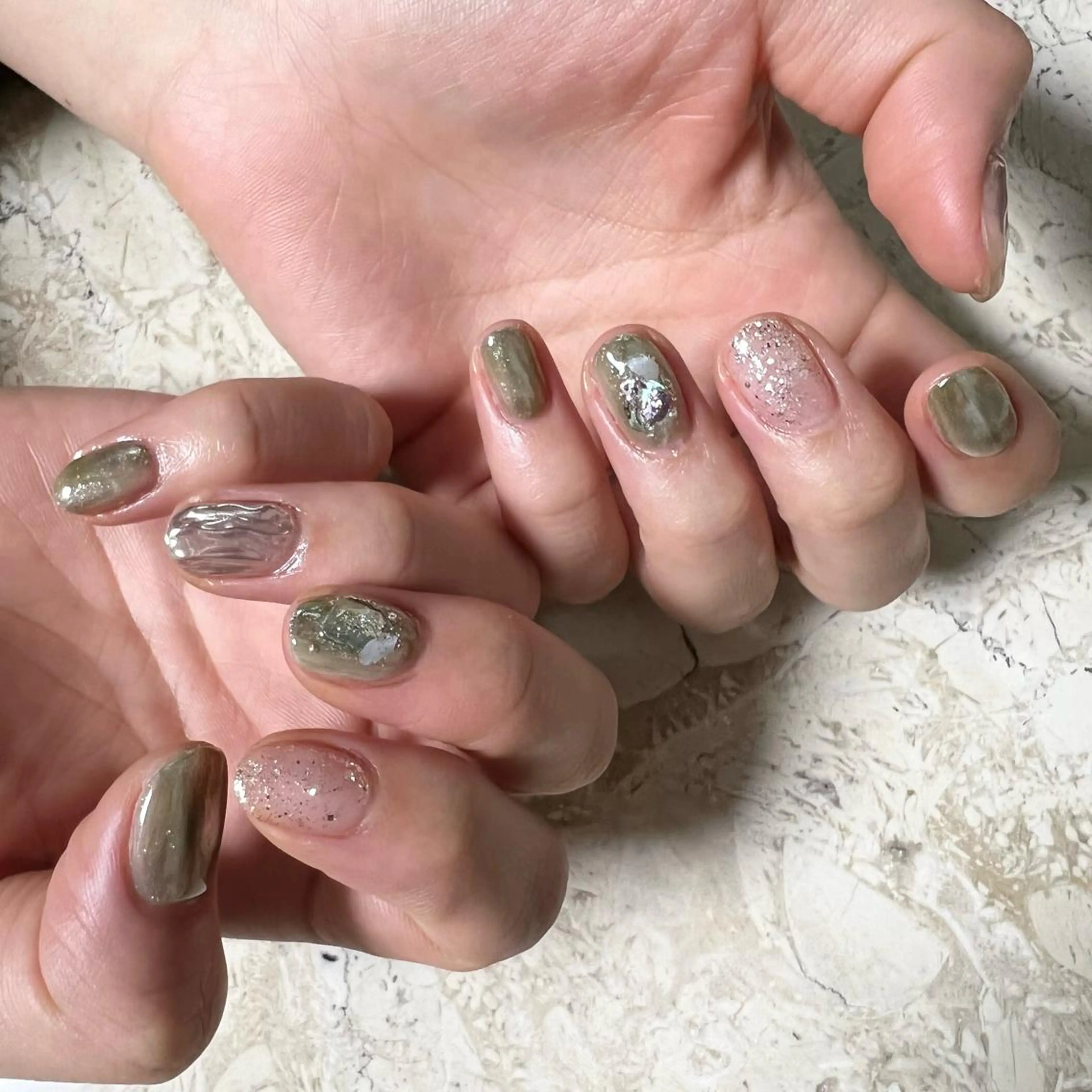 ネイル アートネイル フレンチネイル ジェルネイル 韓国ネイル マグネットネイル ハンドネイル nail salon mieux(ミュー)のネイルデザイン