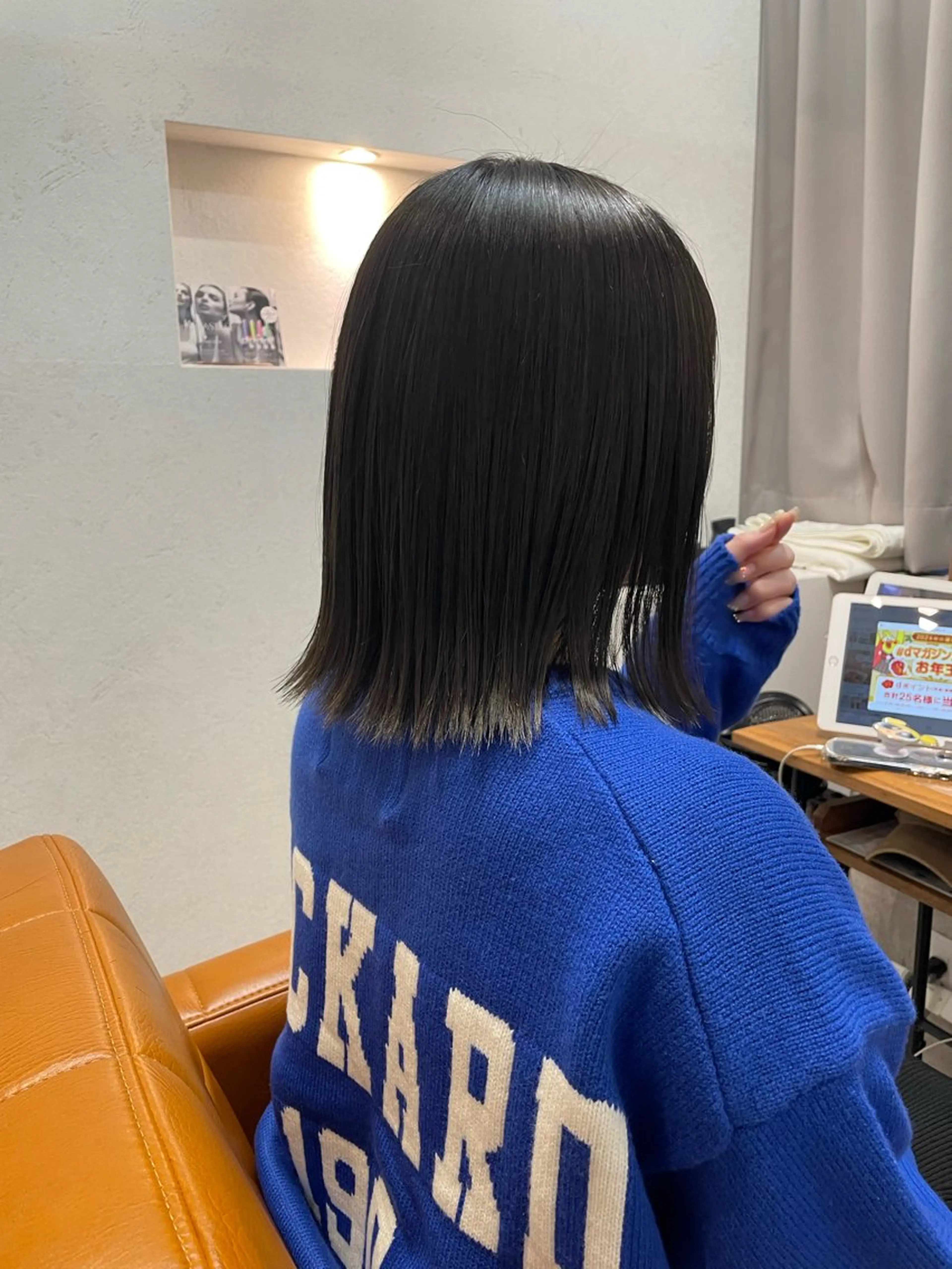 ミディアム カット 縮毛矯正 トリートメント 山崎 唯奈 大宮東口 /暖色💞カラーのヘアスタイル