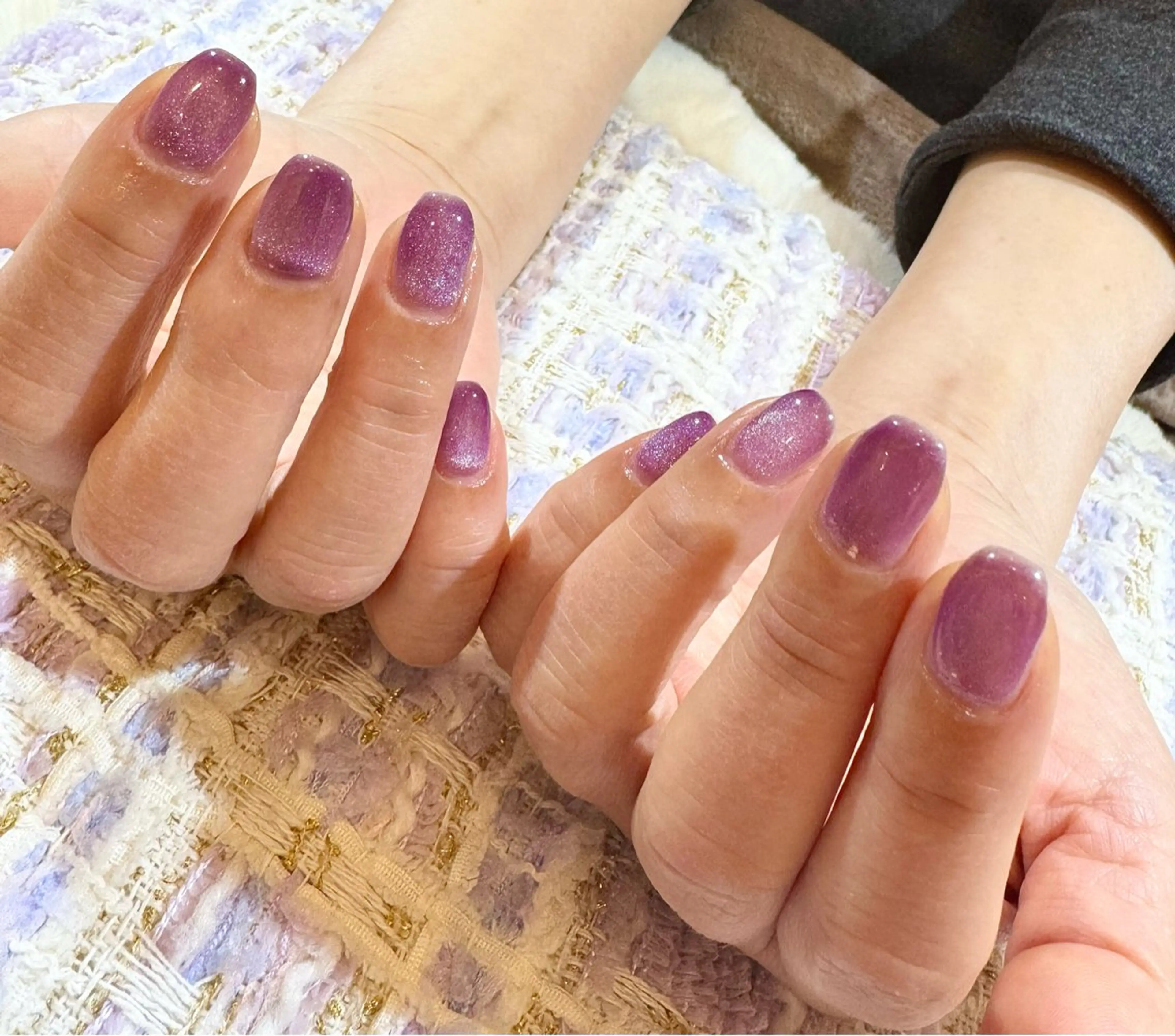 メンズ ネイル ジェルネイル マグネットネイル メンズネイル パープル ハンドネイル マイムネイル所属・MIMnail Jr ネイリストのネイルデザイン