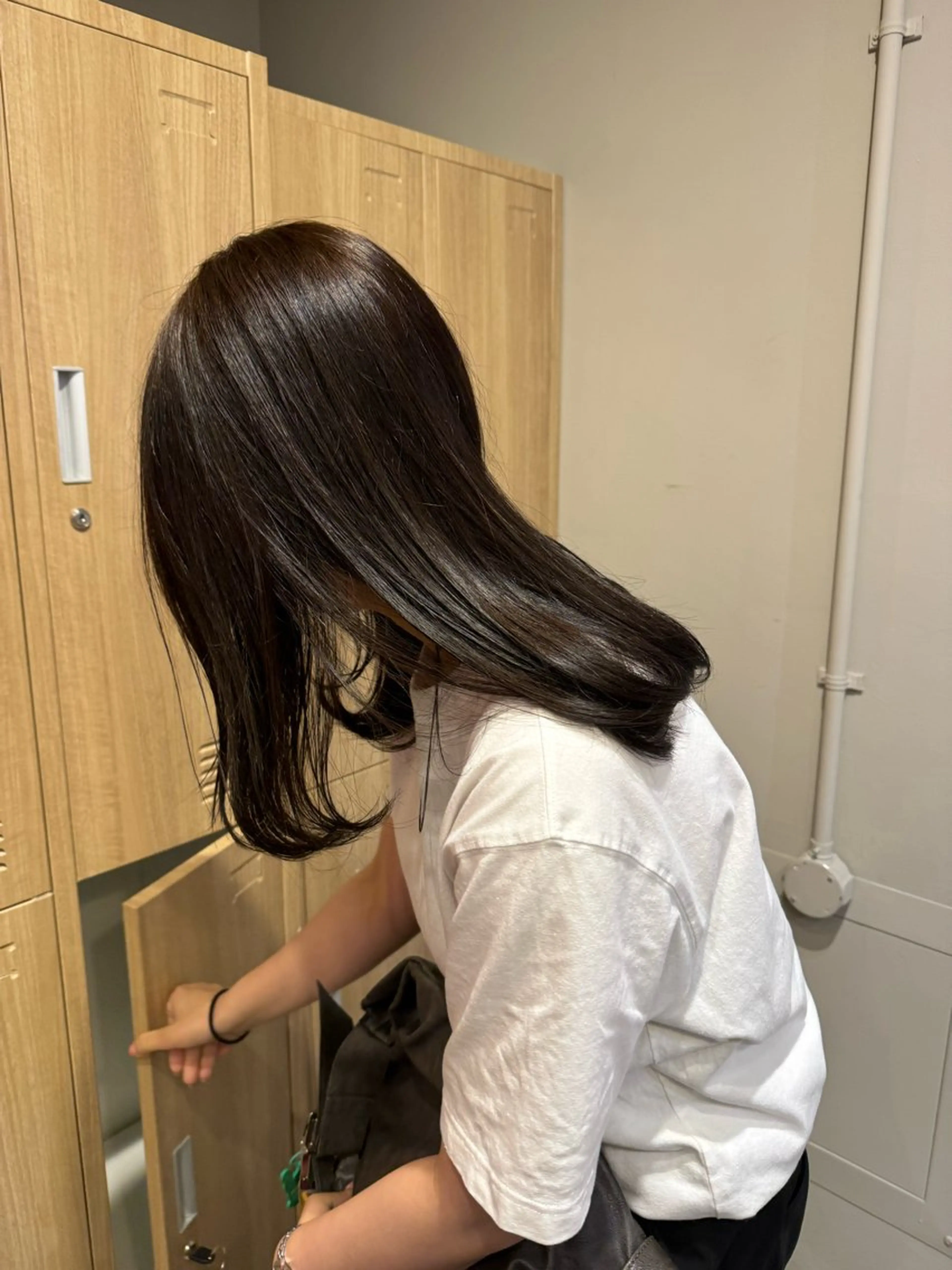 セミロング カット 縮毛矯正 透明感×レイヤーカッ ト🌼kiraraのヘアスタイル