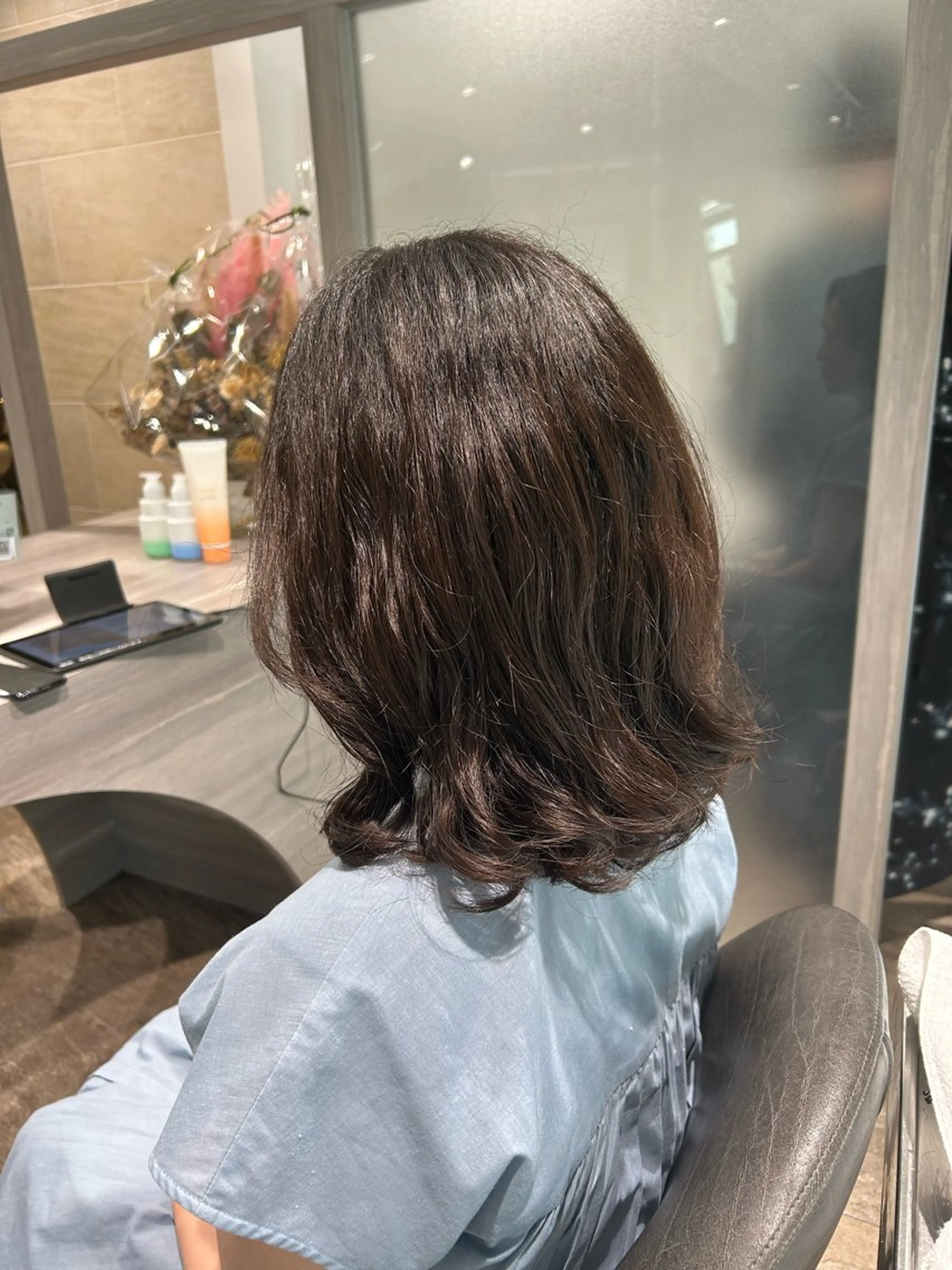 ミディアム パーマ ミディアムパーマ デジタルパーマ パーマ トリートメント hair＆make CIEL所属・武井 哉子のヘアスタイル