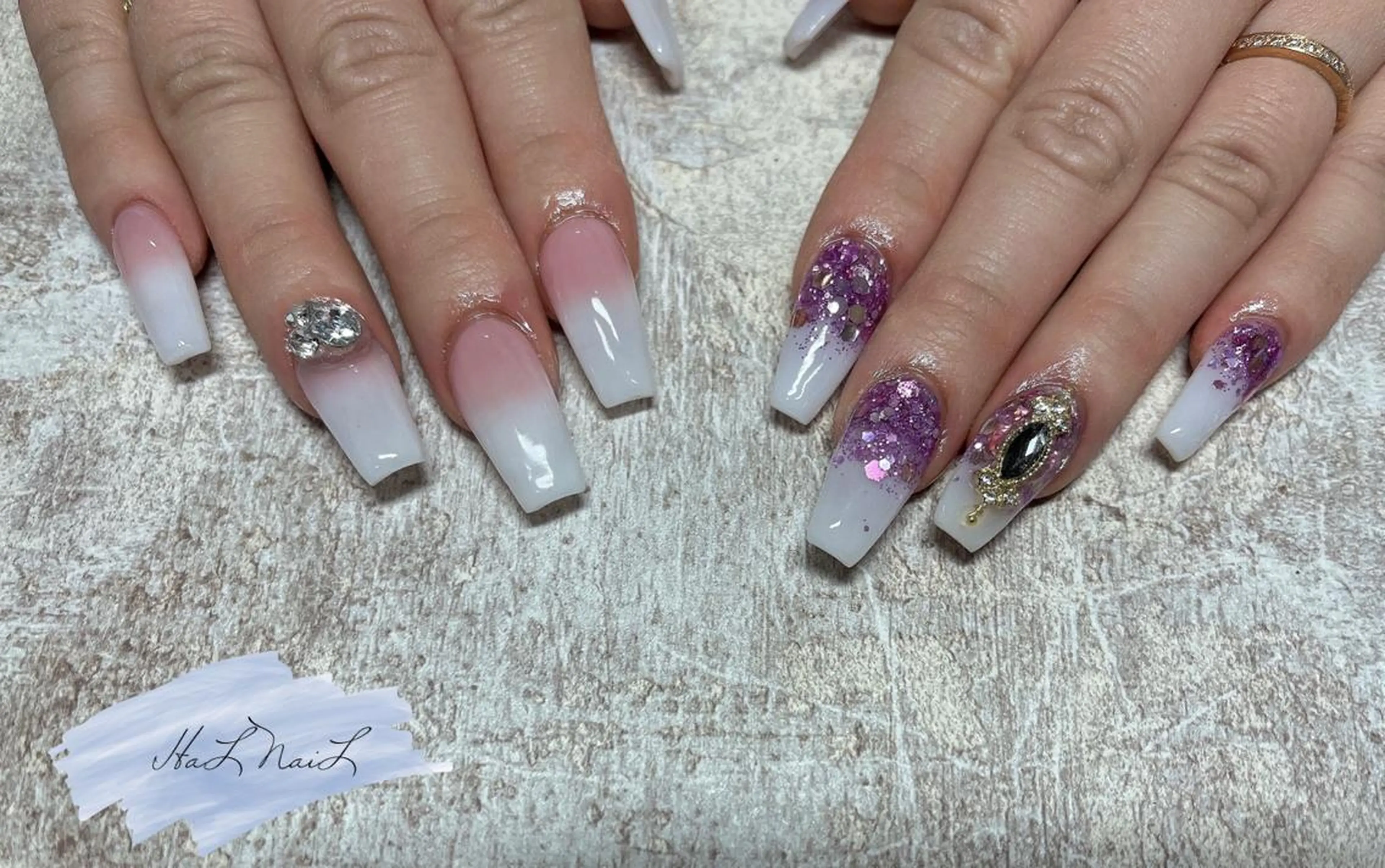 ネイル ラメ(グリッター) ハンドネイル HaL NaiLのネイルデザイン