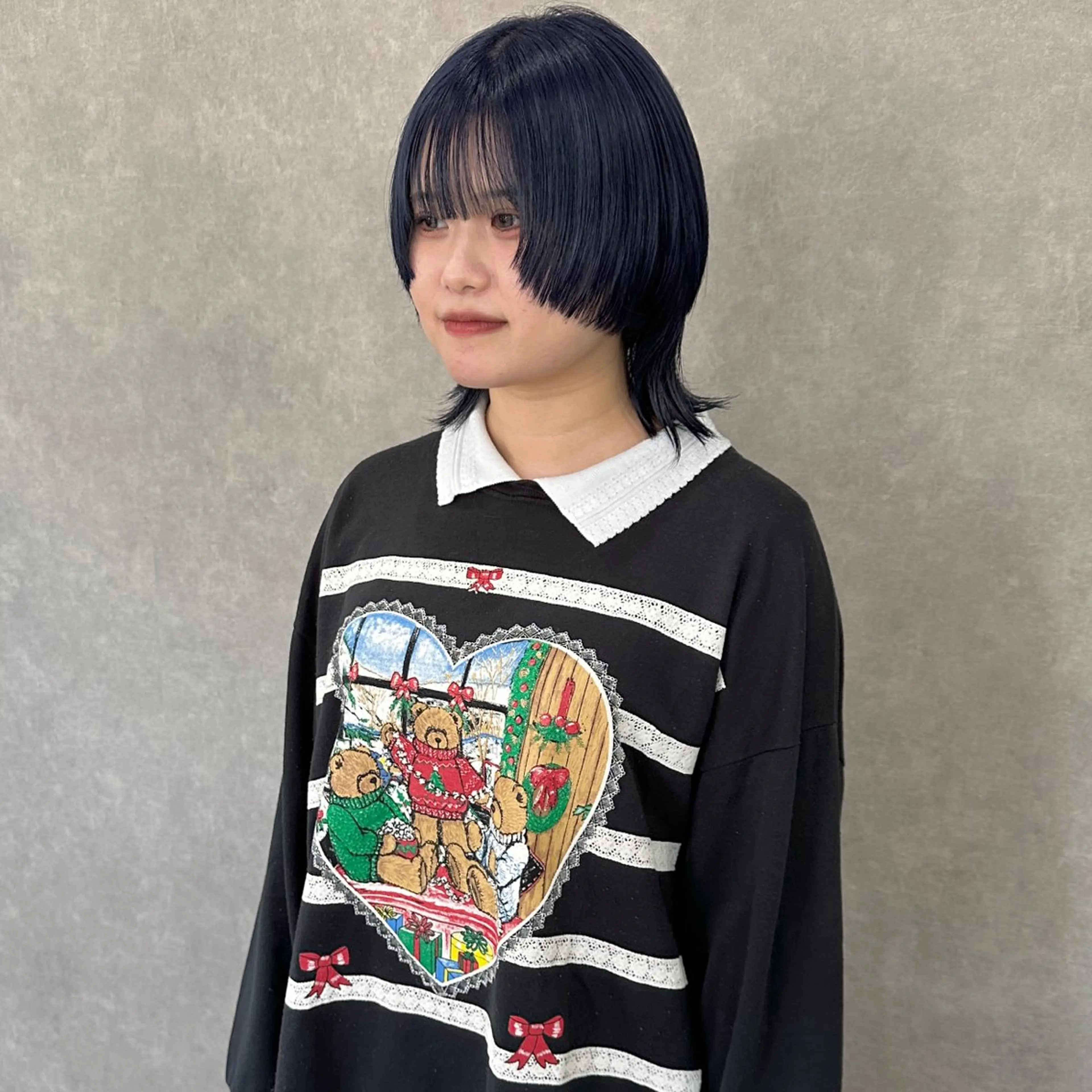 ミディアム カラー 似合わせカット カット はちすか るかのヘアスタイル