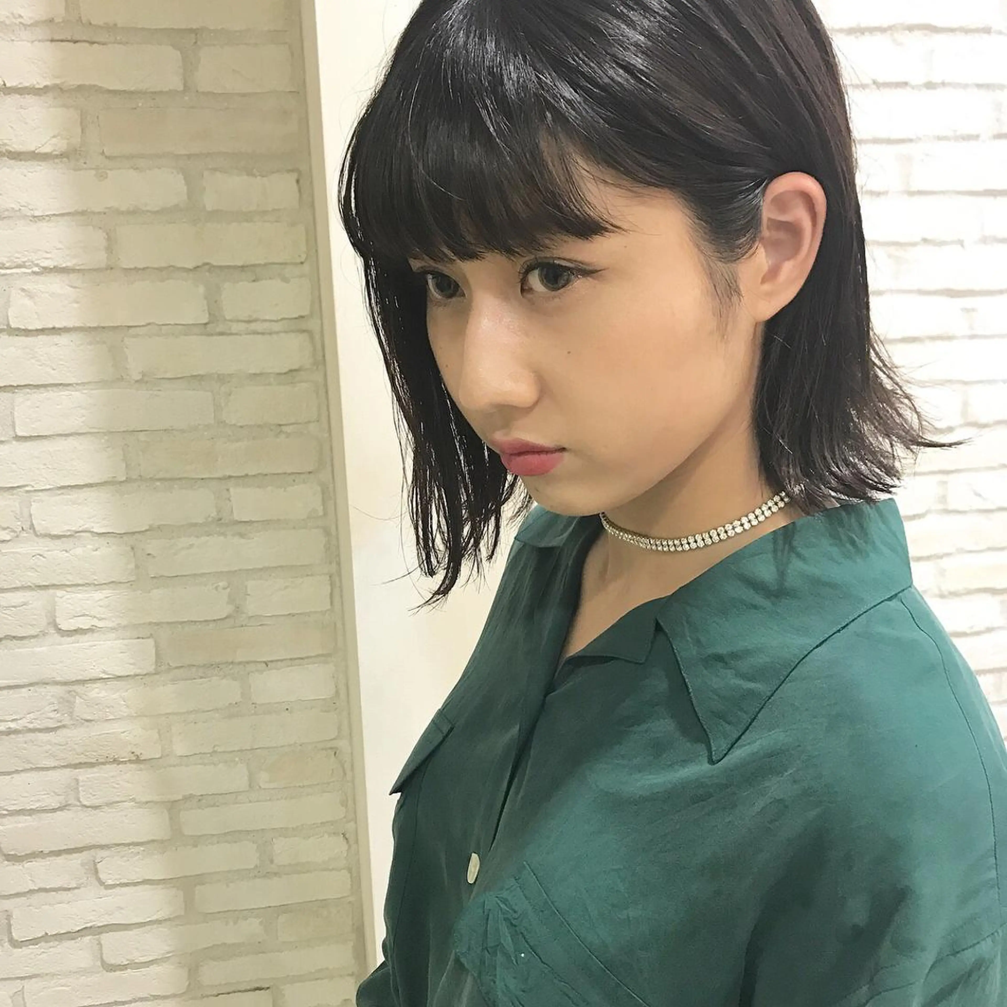 ミディアム カラー パーマ グレージュ ハイライトカラー ハイライト トリートメント 平内 賢人のヘアスタイル