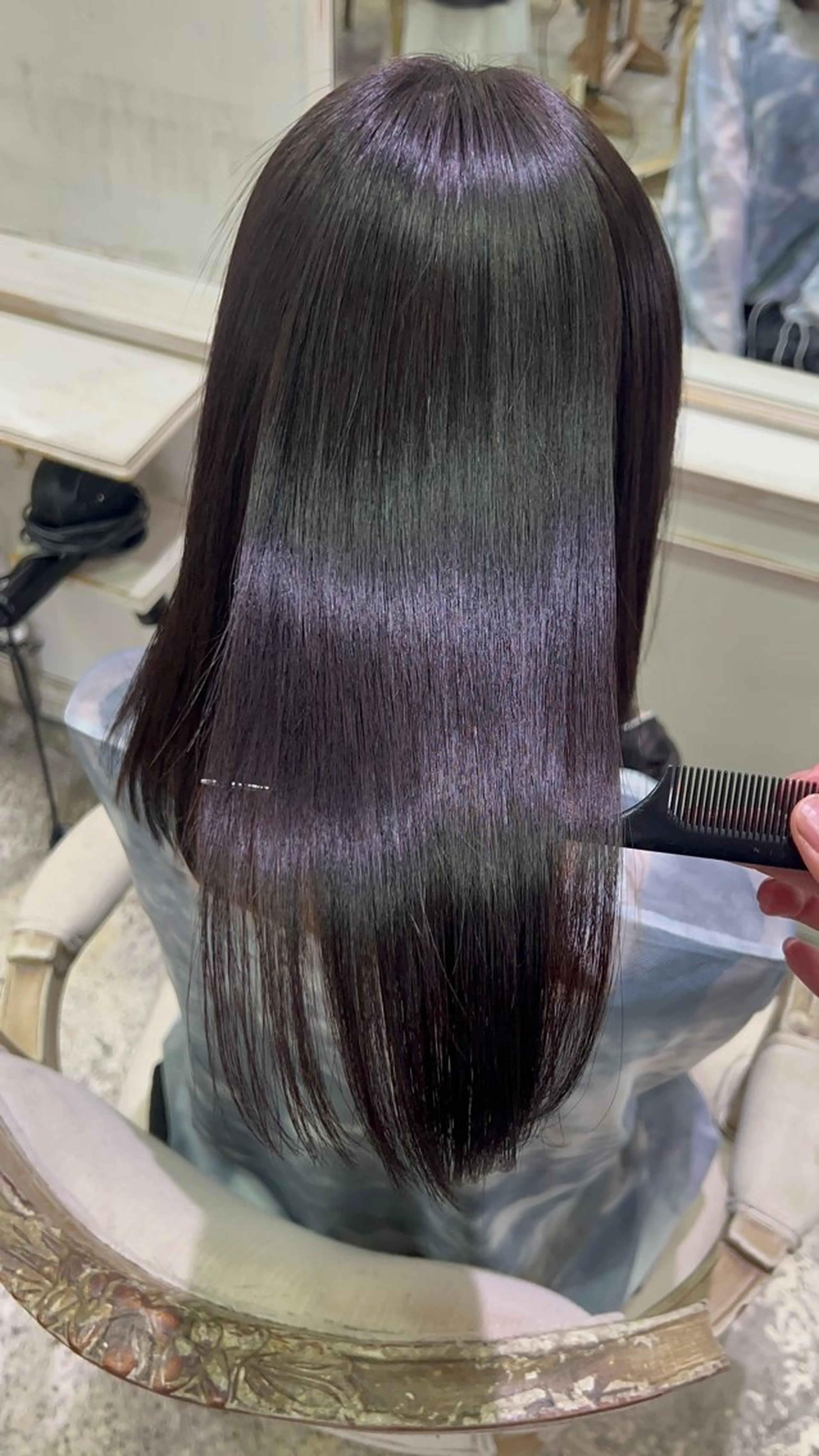 セミロング カット 縮毛矯正 トリートメント ⭐️ 傷まないカラー 美髪矯正 ⭐YUKIのヘアスタイル