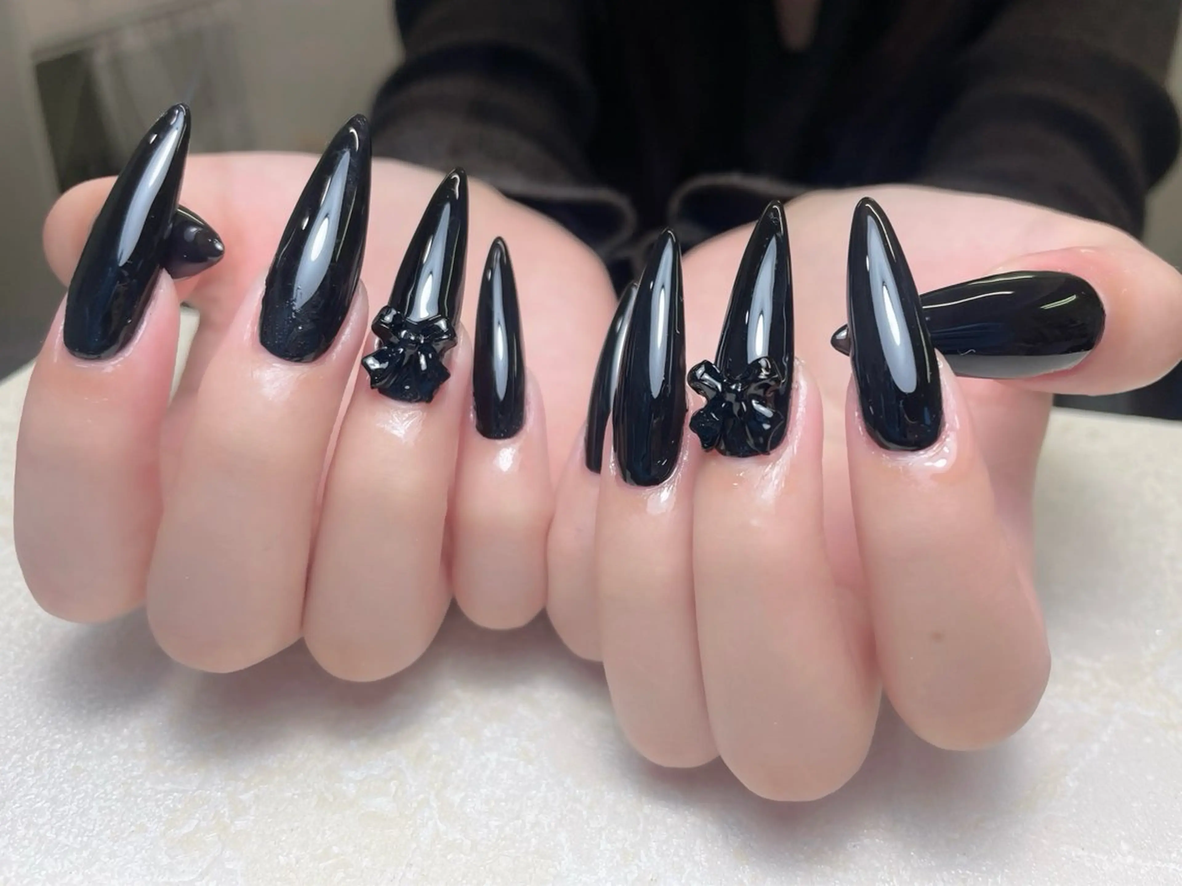 ネイル 長さ出し ジェルネイル ガーリー 韓国ネイル ロングネイル 中野駅から2分 MEO NAILのネイルデザイン