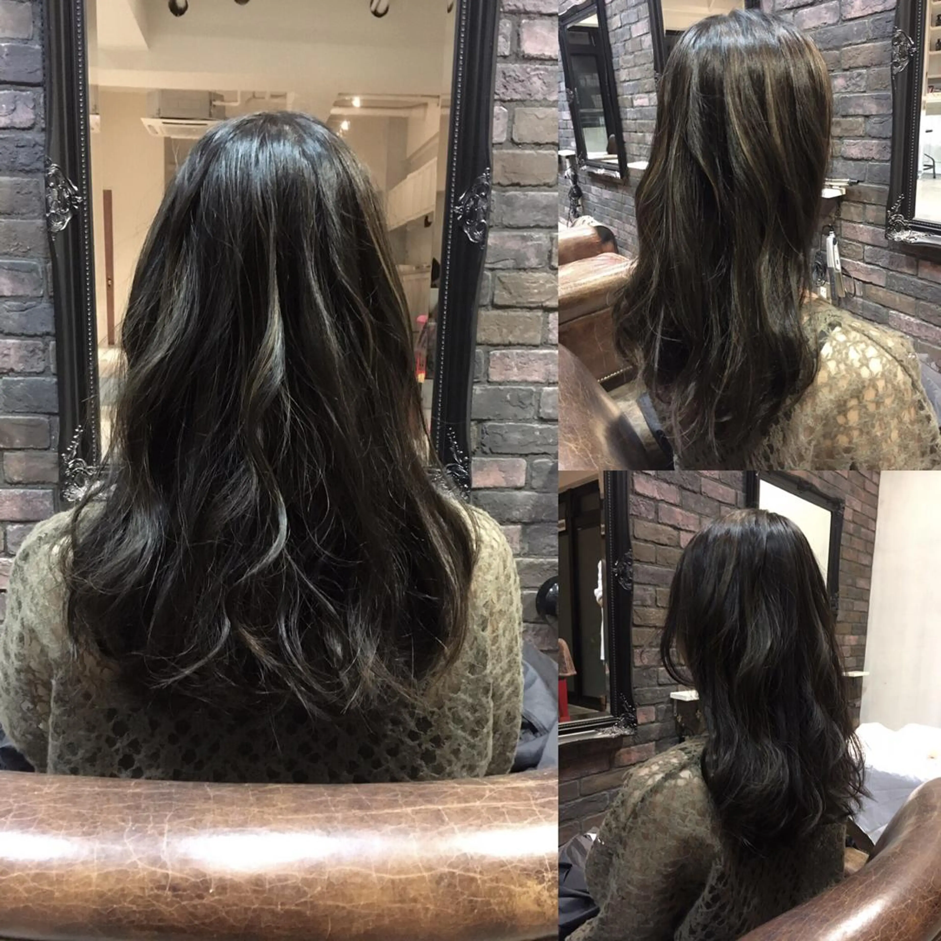 ミディアム セミロング ロング カラー olga所属・松尾謙佑【ハイライト LEDエクステ】のヘアスタイル