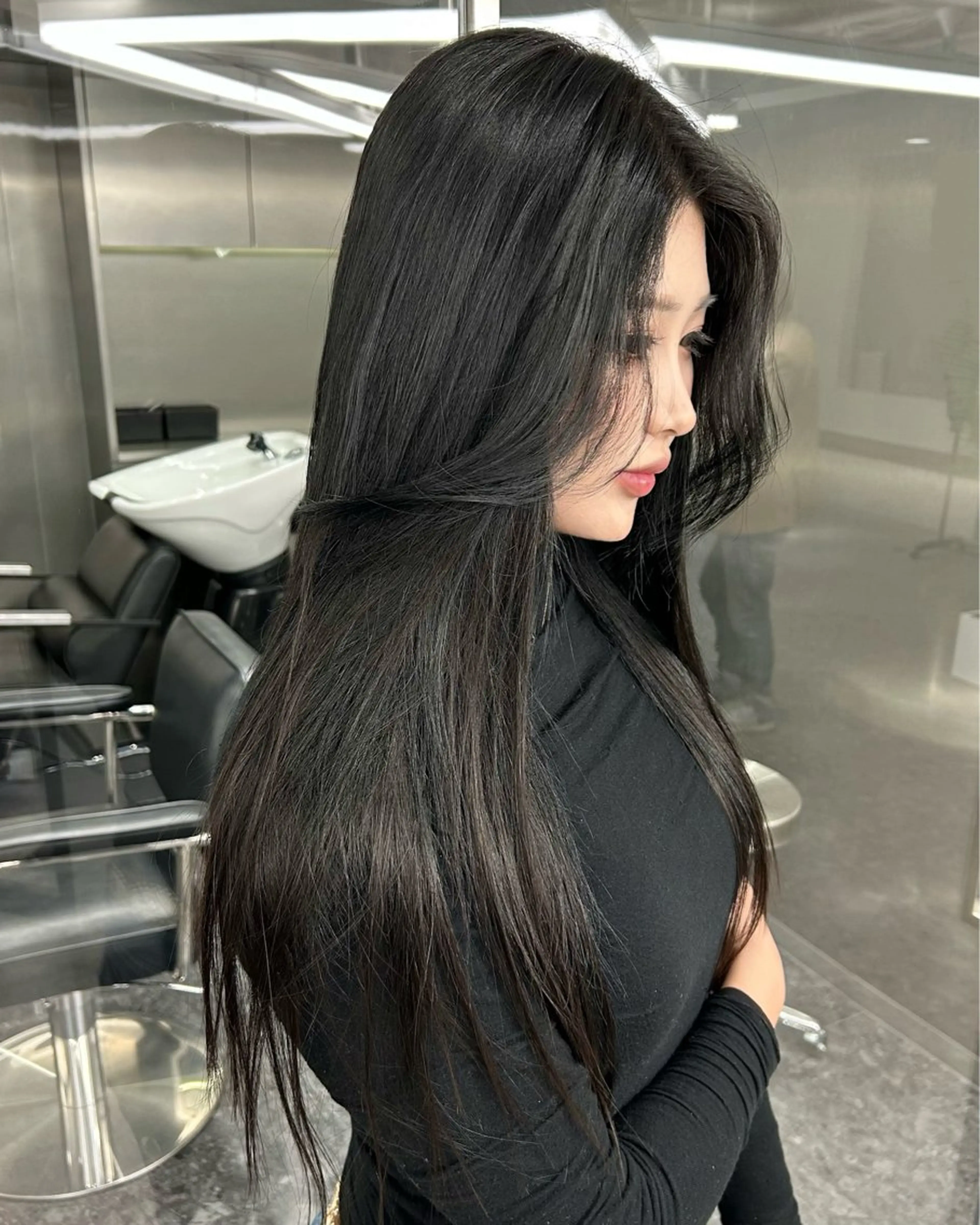 ロング カラー ヘアカラー エクステ LANDS所属・nanaka 🤍韓国ワンホンヘアのヘアスタイル