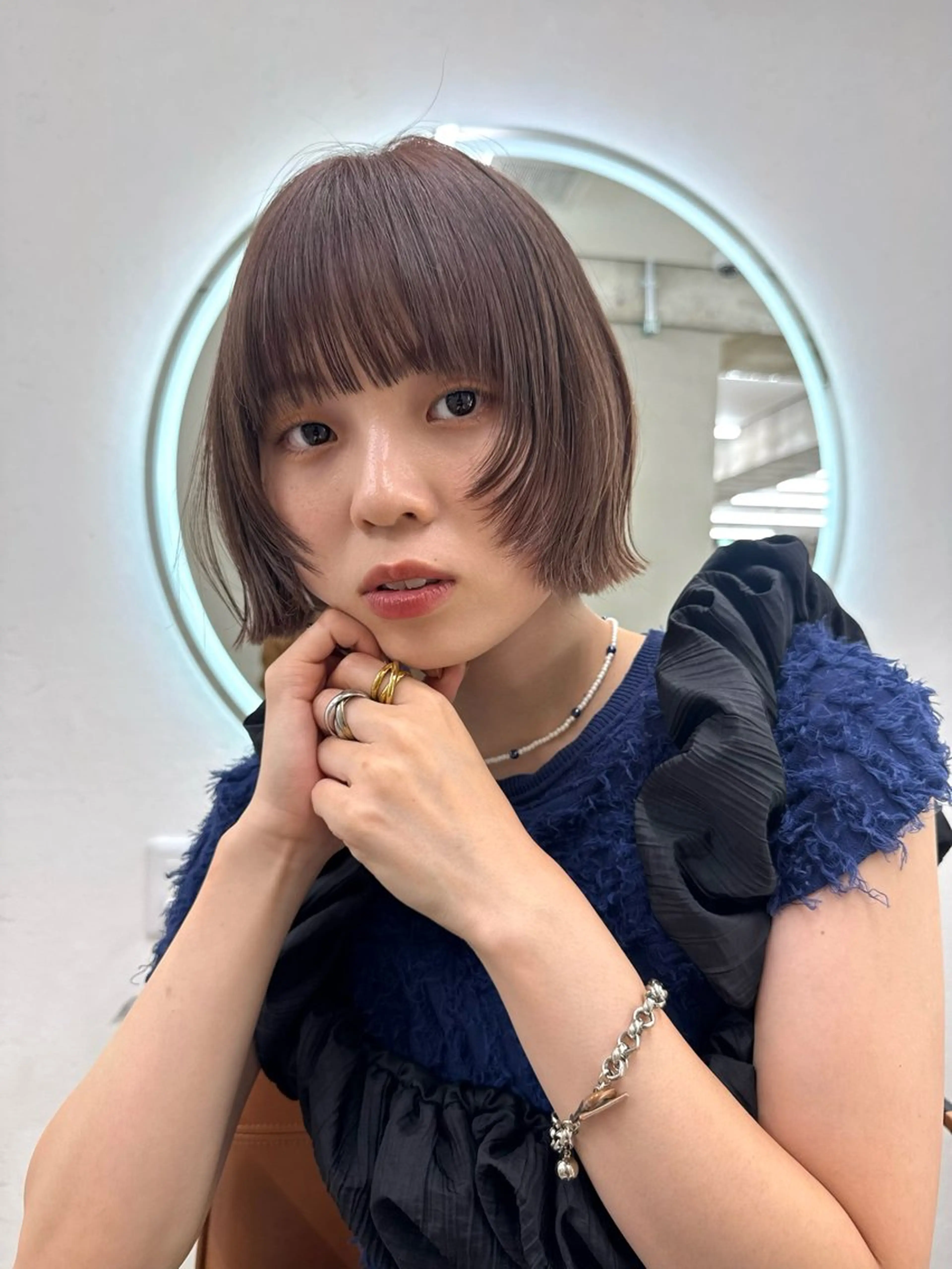 ショート 暖色／艶髪／ ボブ／ ピンク🎀／MARIのヘアスタイル