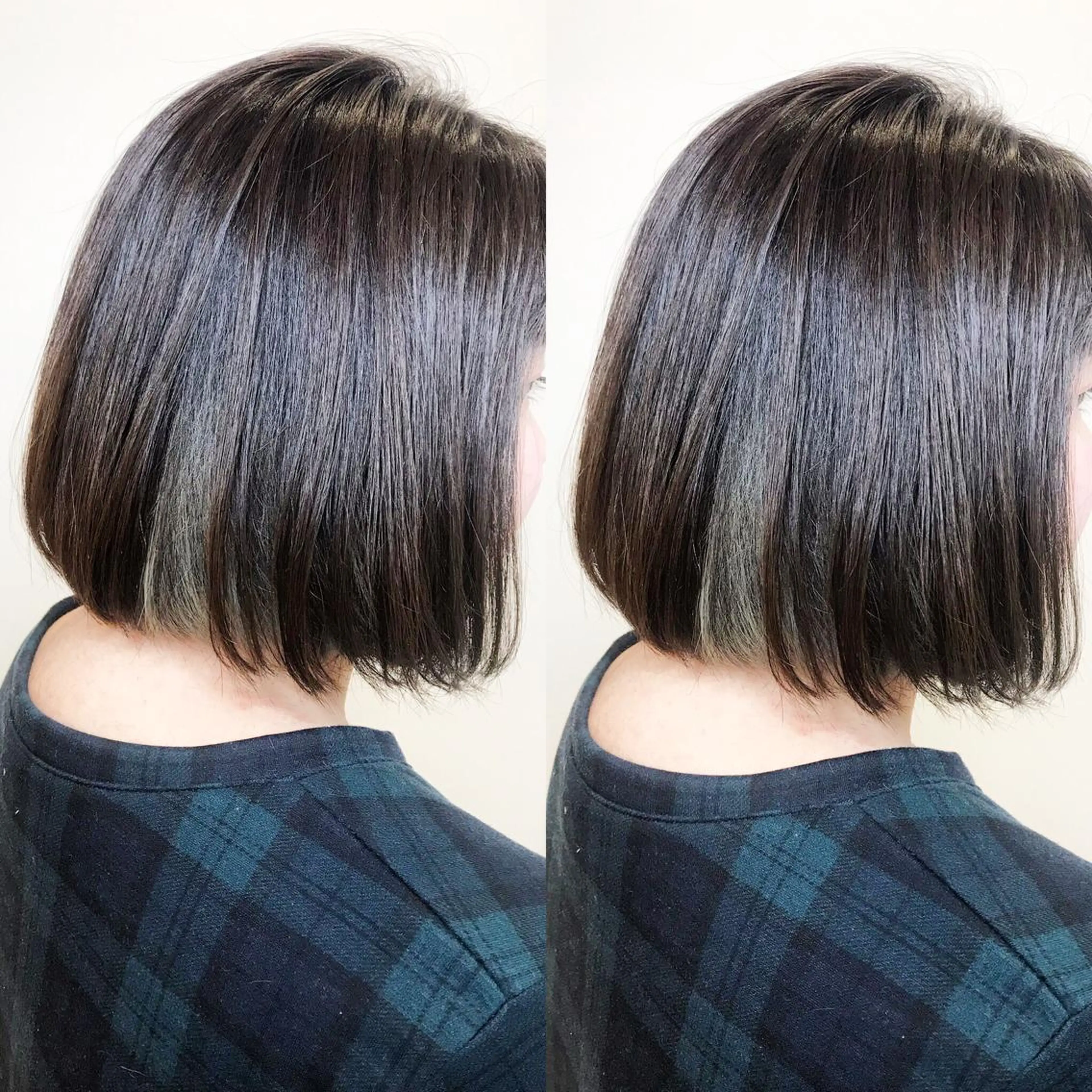 ミディアム カット ヘアカラー 湯浅 了一のヘアスタイル