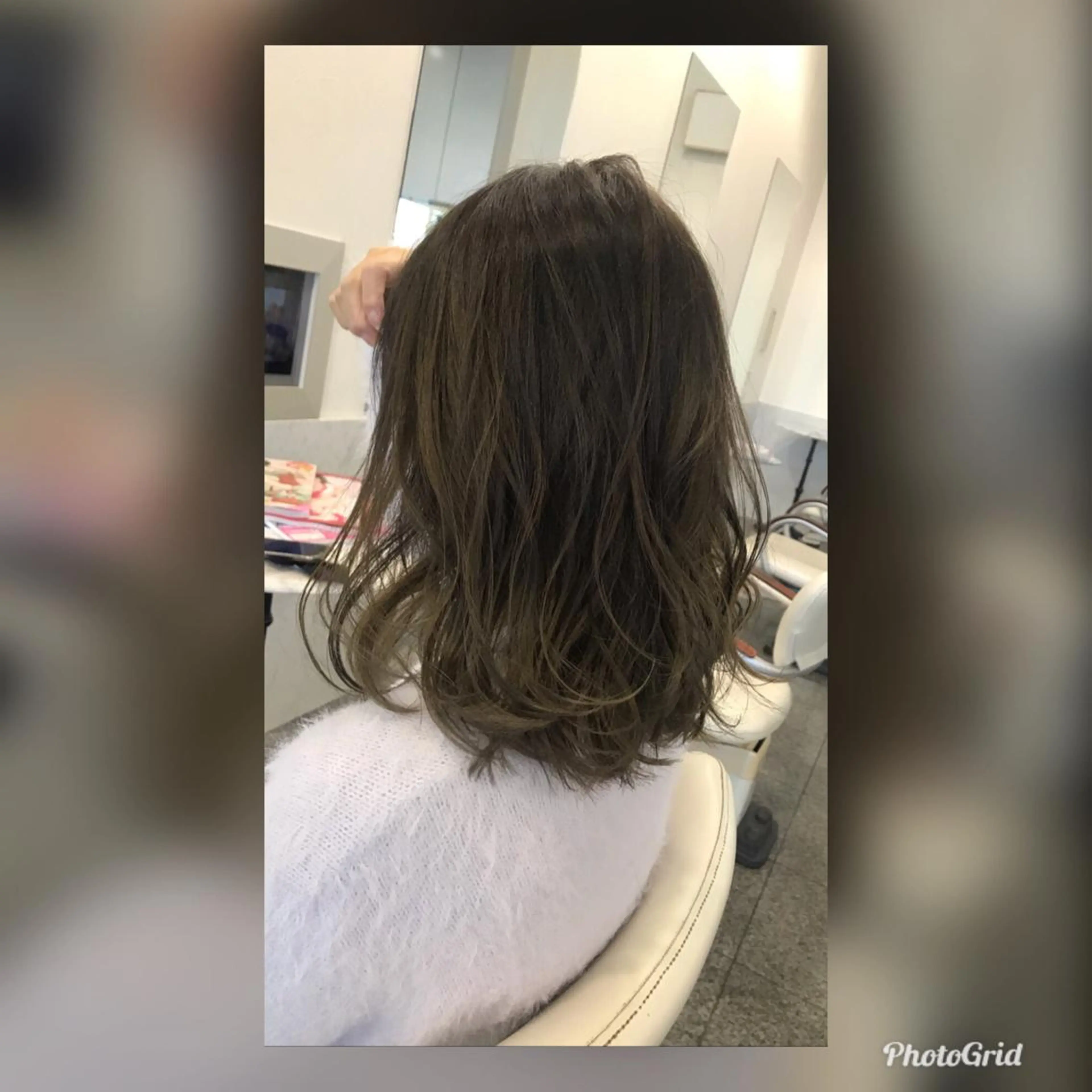 セミロング カット 大森 有紗のヘアスタイル