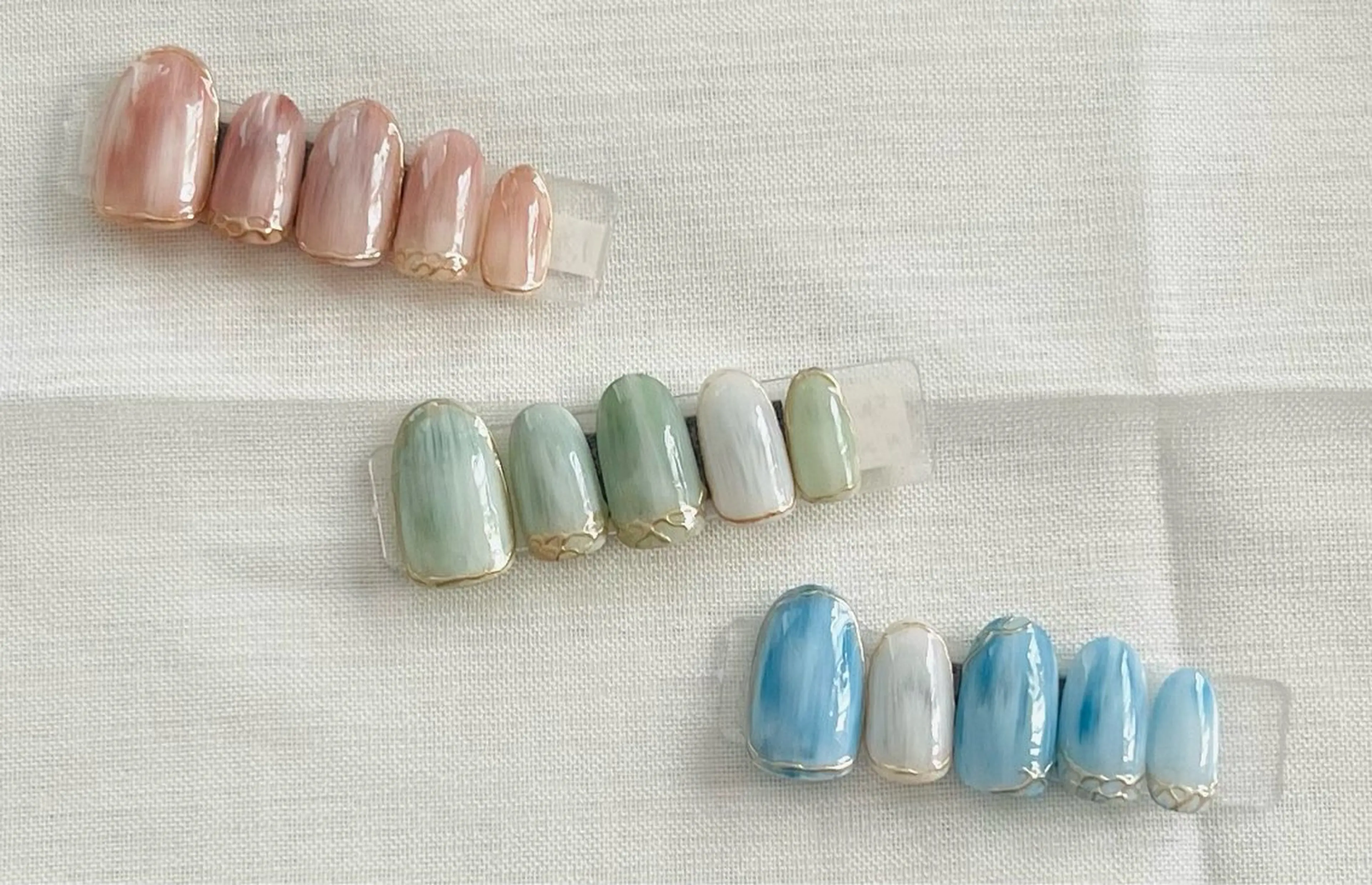 ネイル ブルー ハンドネイル N.plus NaiLのネイルデザイン
