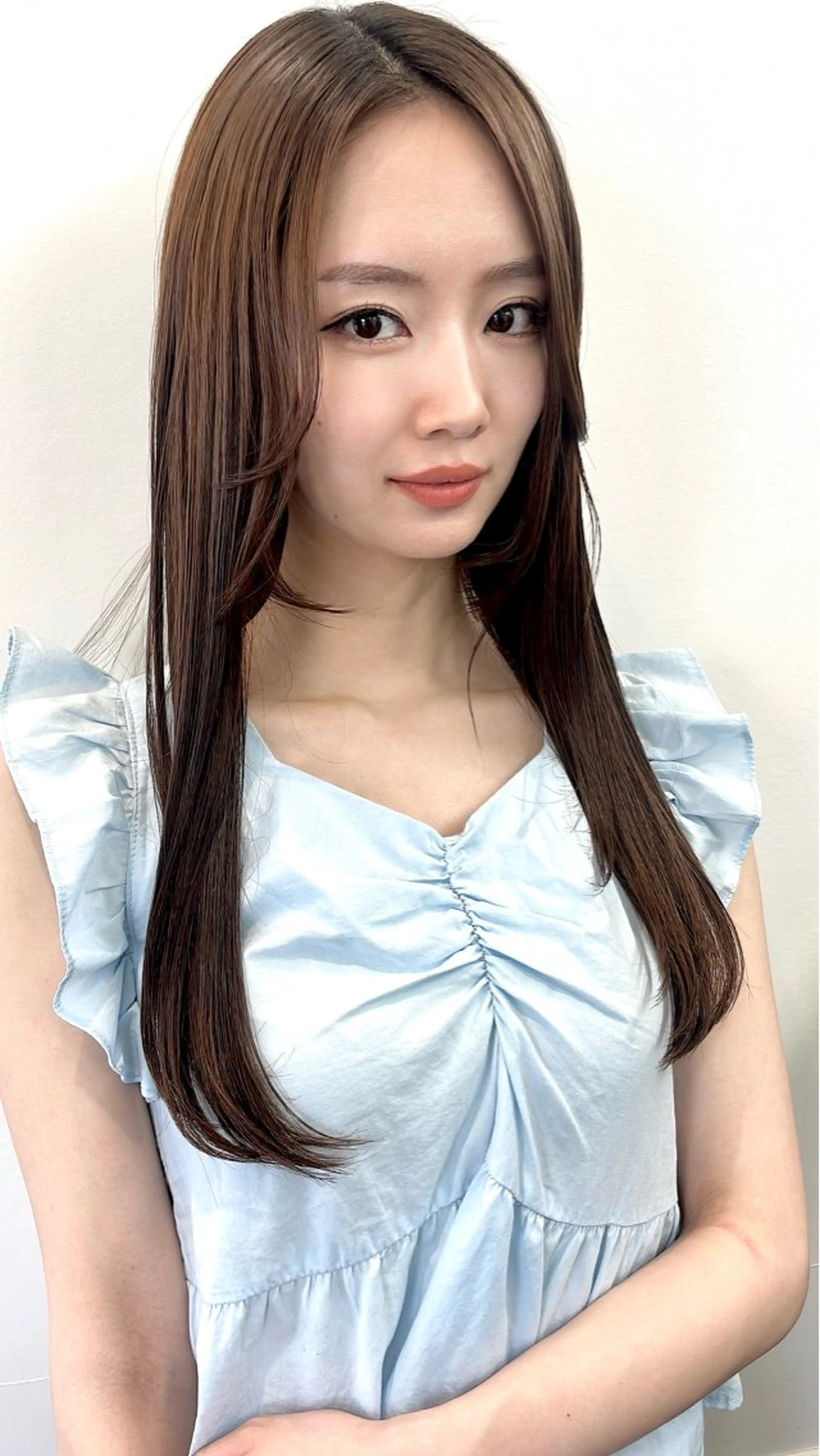 セミロング ヘアカラー トリートメント soigné 表参道【ソワネ】所属・🖱️透明感カラー ×髪質改善Rikyuのヘアスタイル