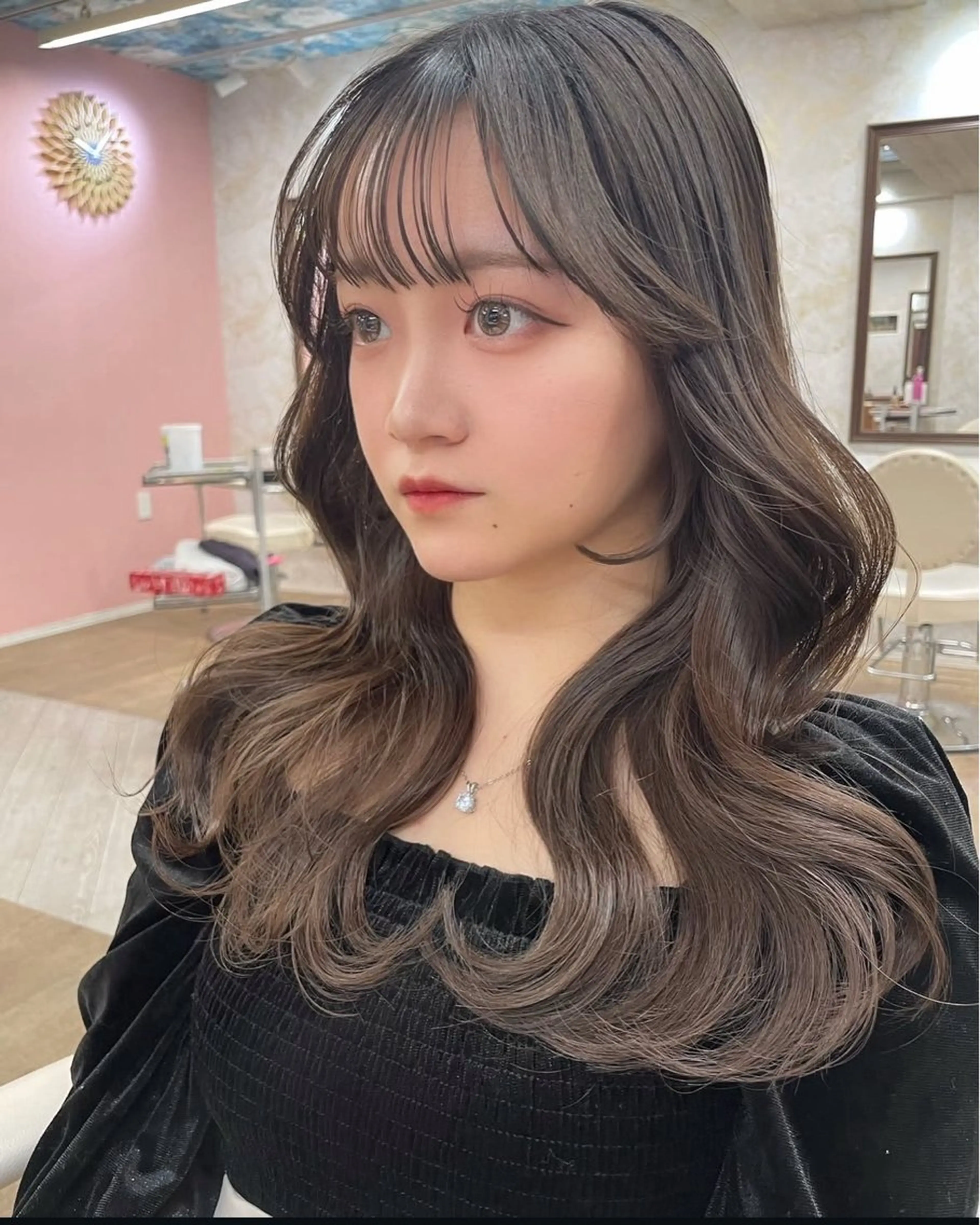 前髪 顔周りカット＋透明感カラー＋4stepトリートメント🧁⋆˙⟡🍒の写真