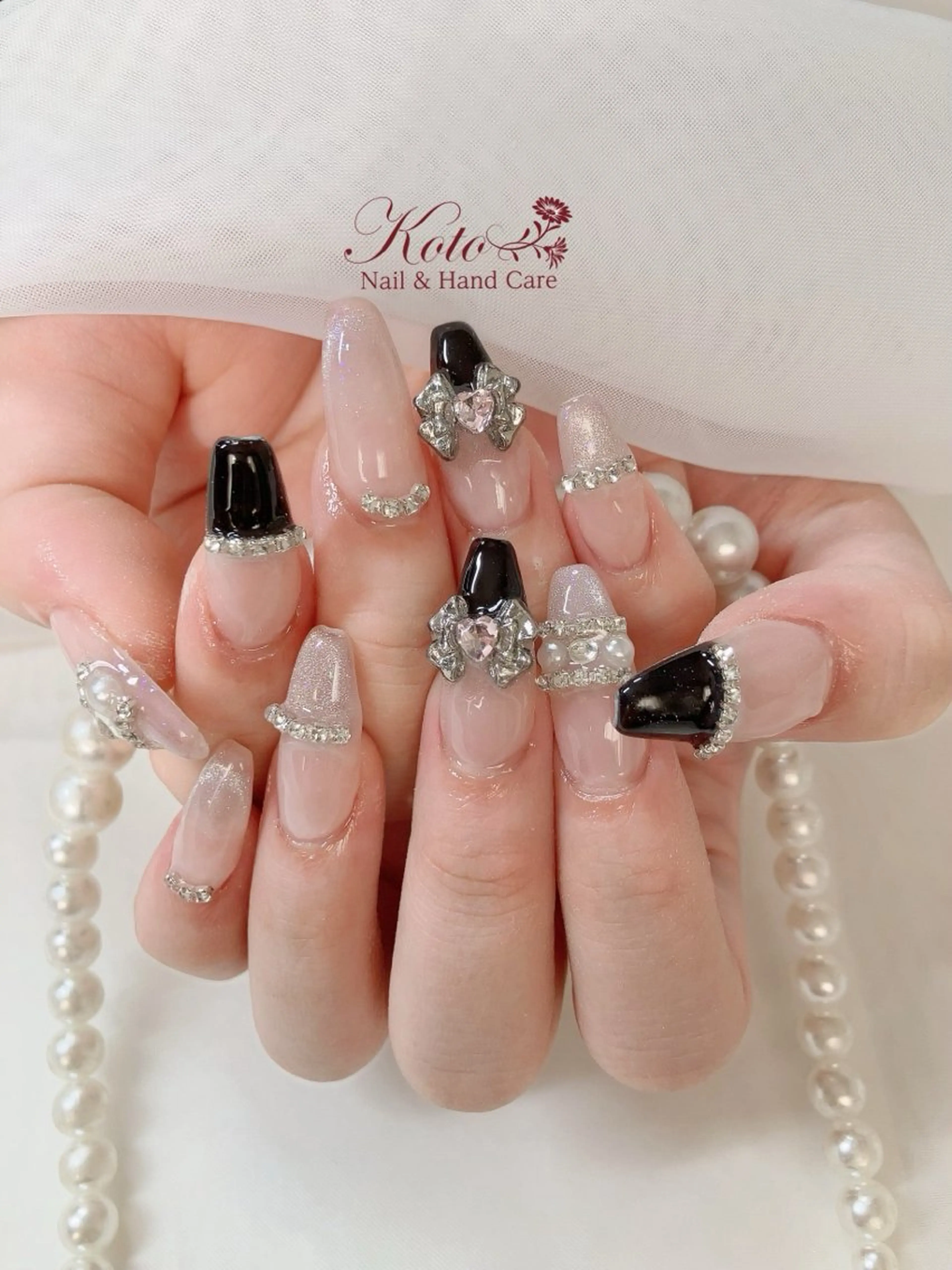ネイル 長さ出し ジェルネイル 持ち込み ニュアンスネイル 赤色 ハンドネイル Nail Salon KOTOのネイルデザイン