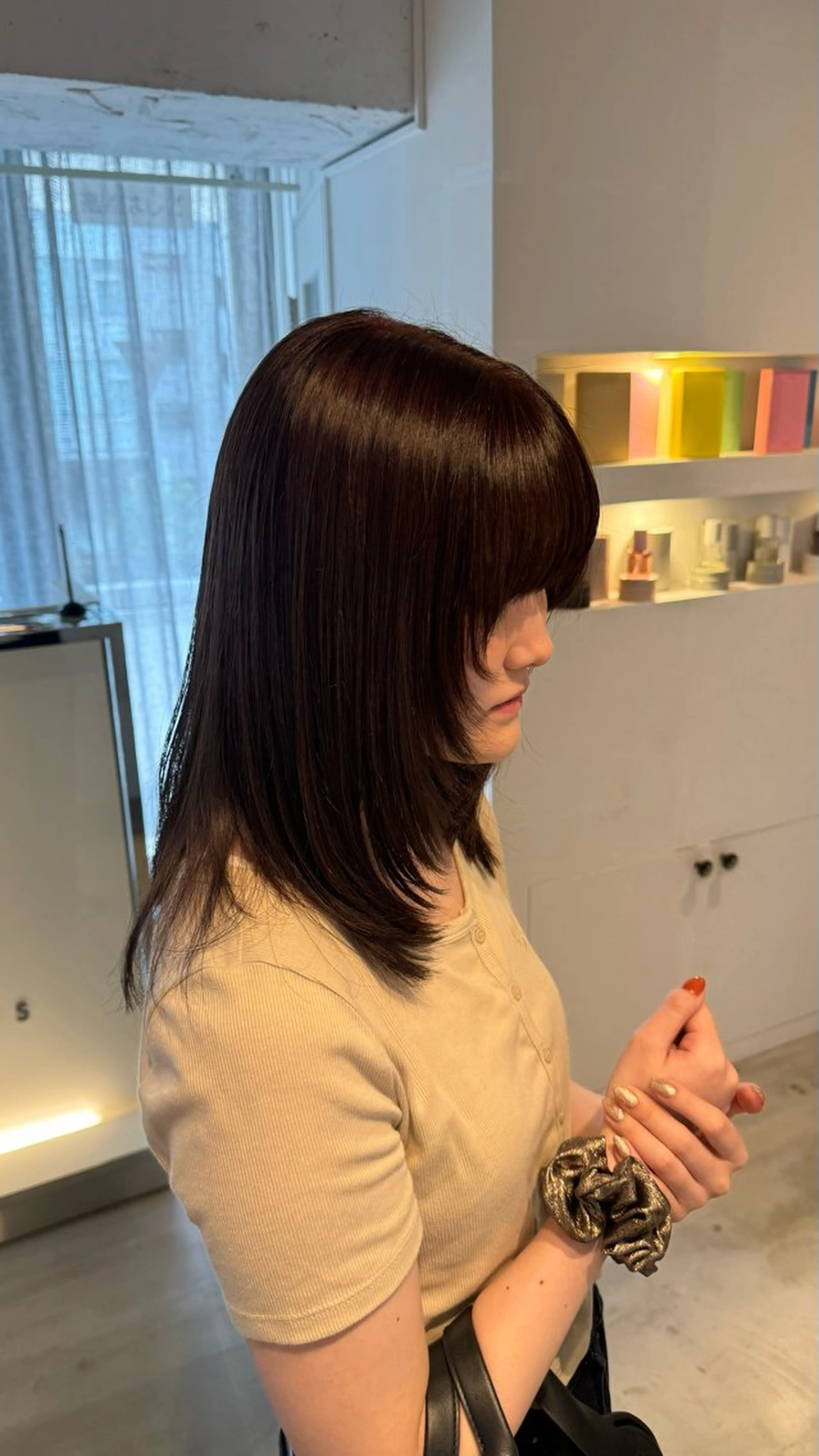 ミディアム オレンジブラウン 透明感ナチュラル🪞 hanaのヘアスタイル