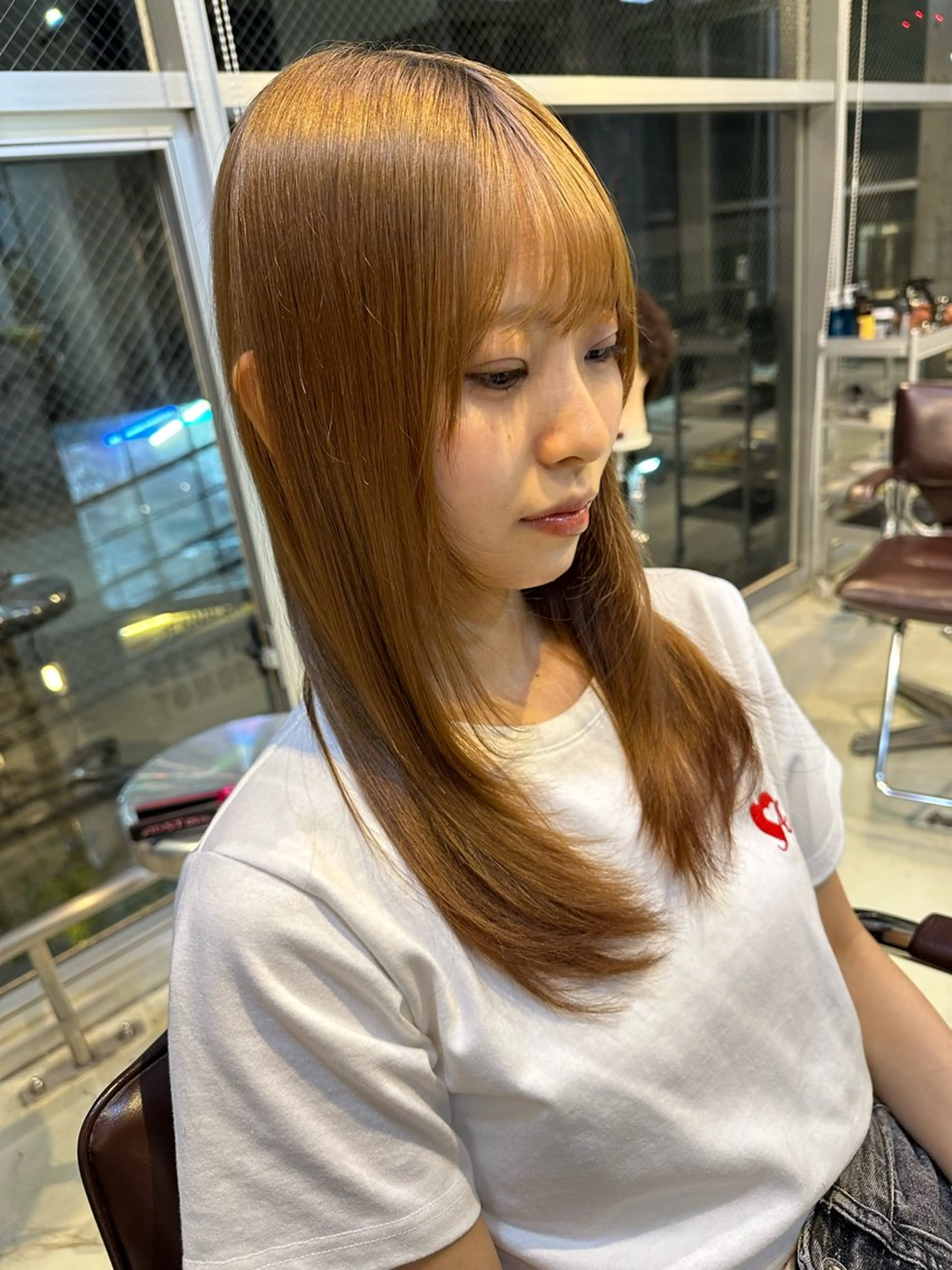 セミロング カラー ヘアアレンジ 韓国風ヘア レイヤーカット fifth 黒木のヘアスタイル