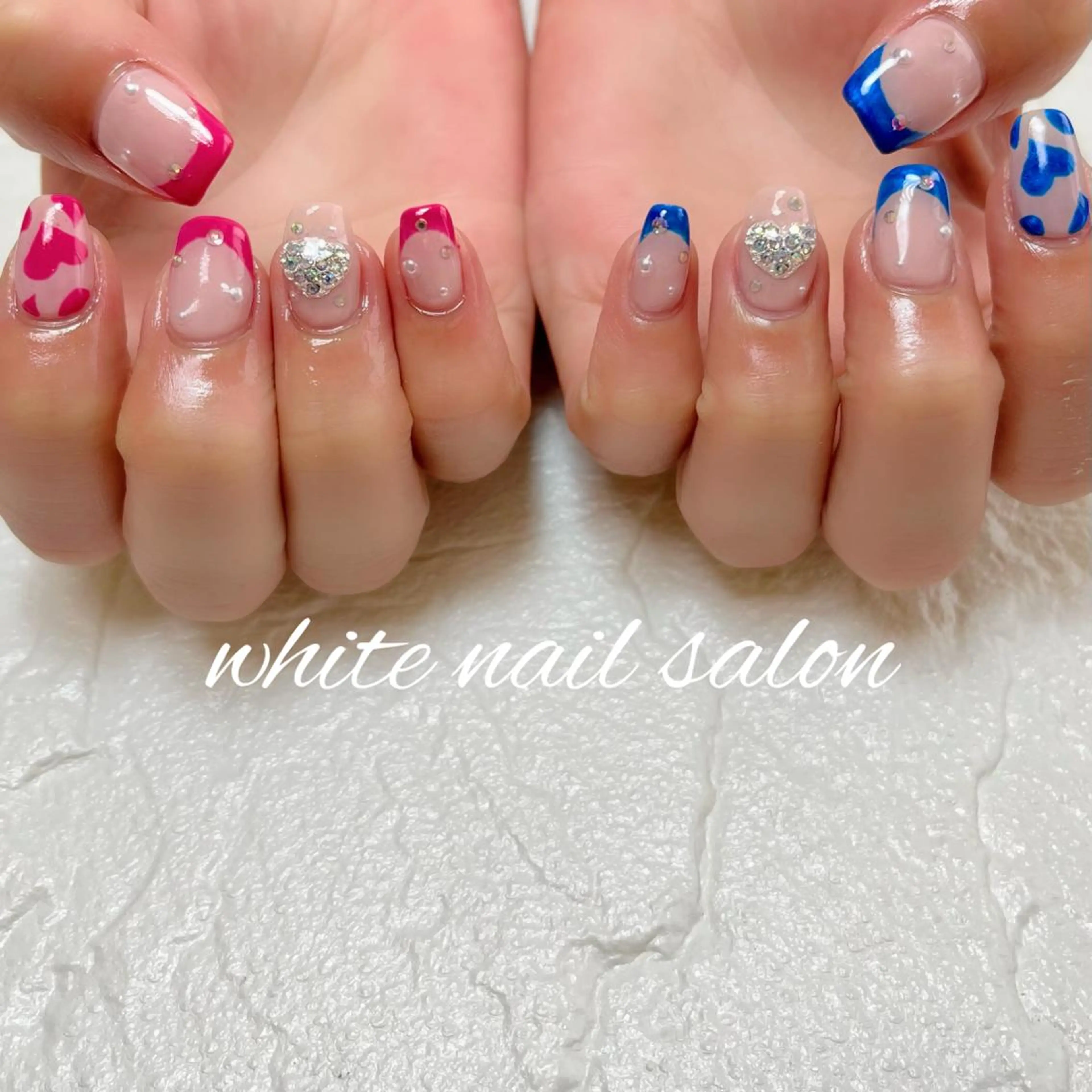ネイル フットネイル ジェルネイル ハードジェル ラメ(グリッター) 持ち込み ハンドネイル white nail salonのネイルデザイン