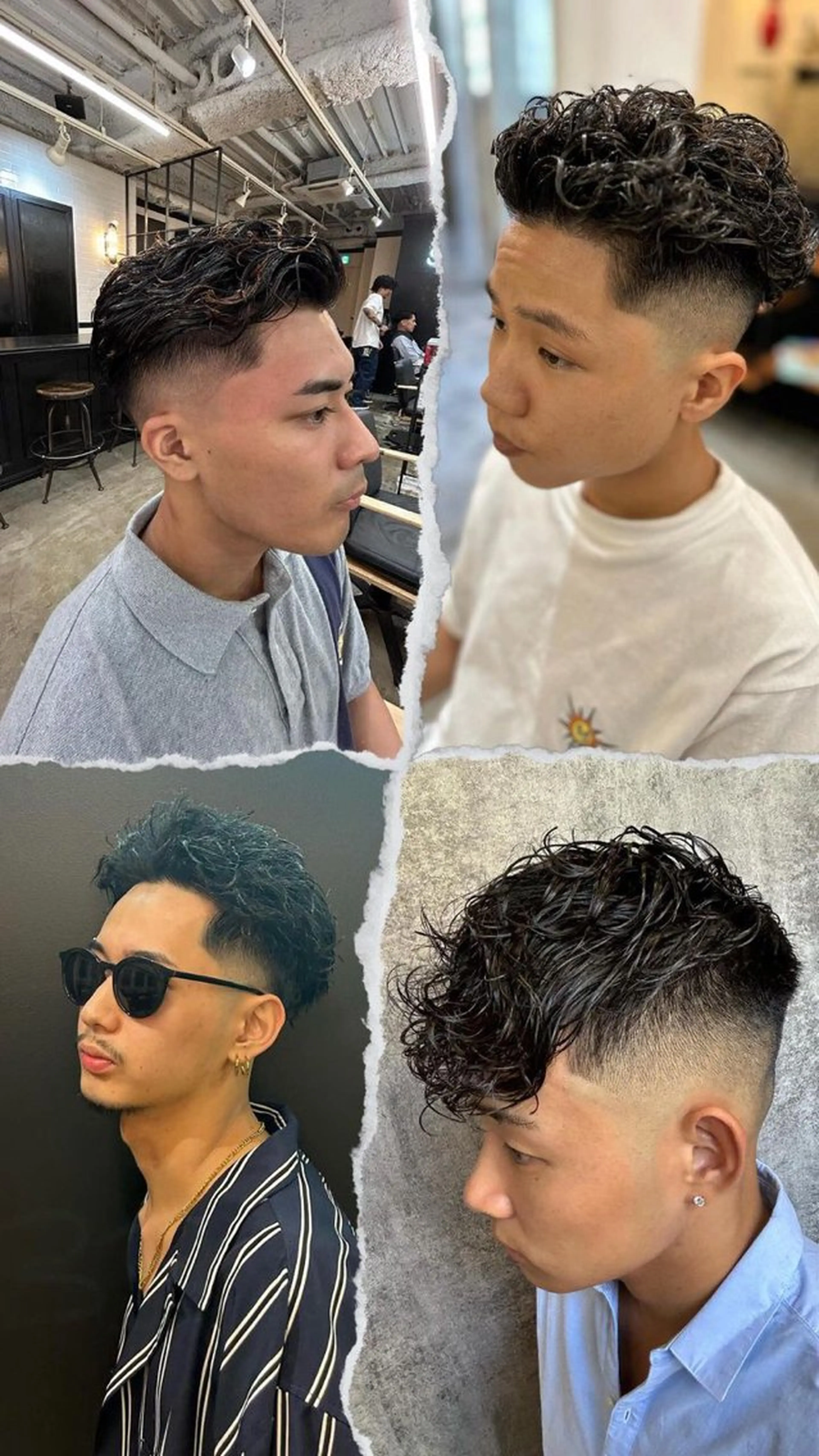 ミディアム パーマ メンズ ミディアムパーマ メンズパーマ カット パーマ lana hair 新宿/髪質改善のヘアスタイル