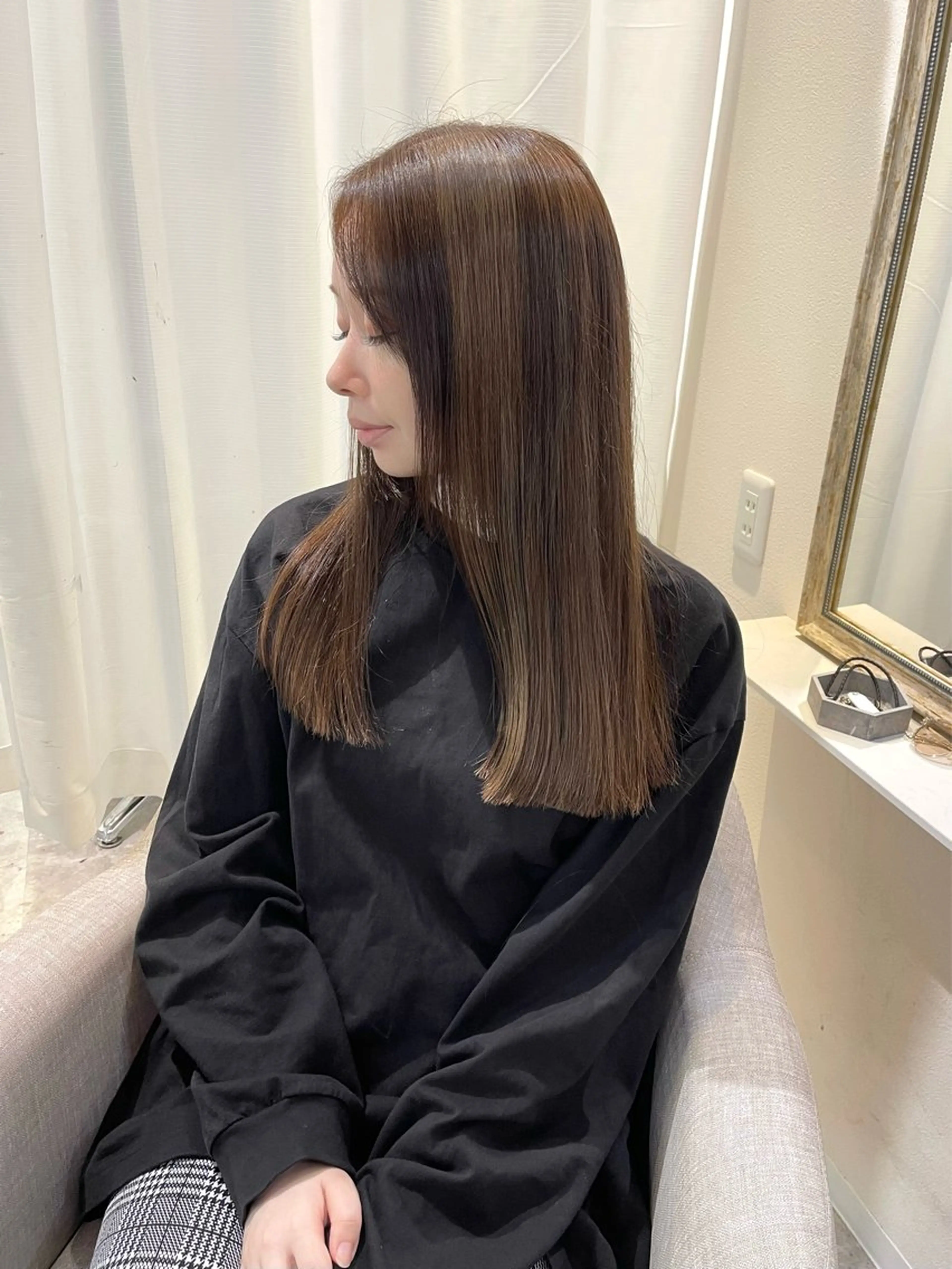 ロング カラー デザインカラー カット ヘアカラー トリートメント 色落ちまで可愛く✨ モテカラー別所好葉のヘアスタイル