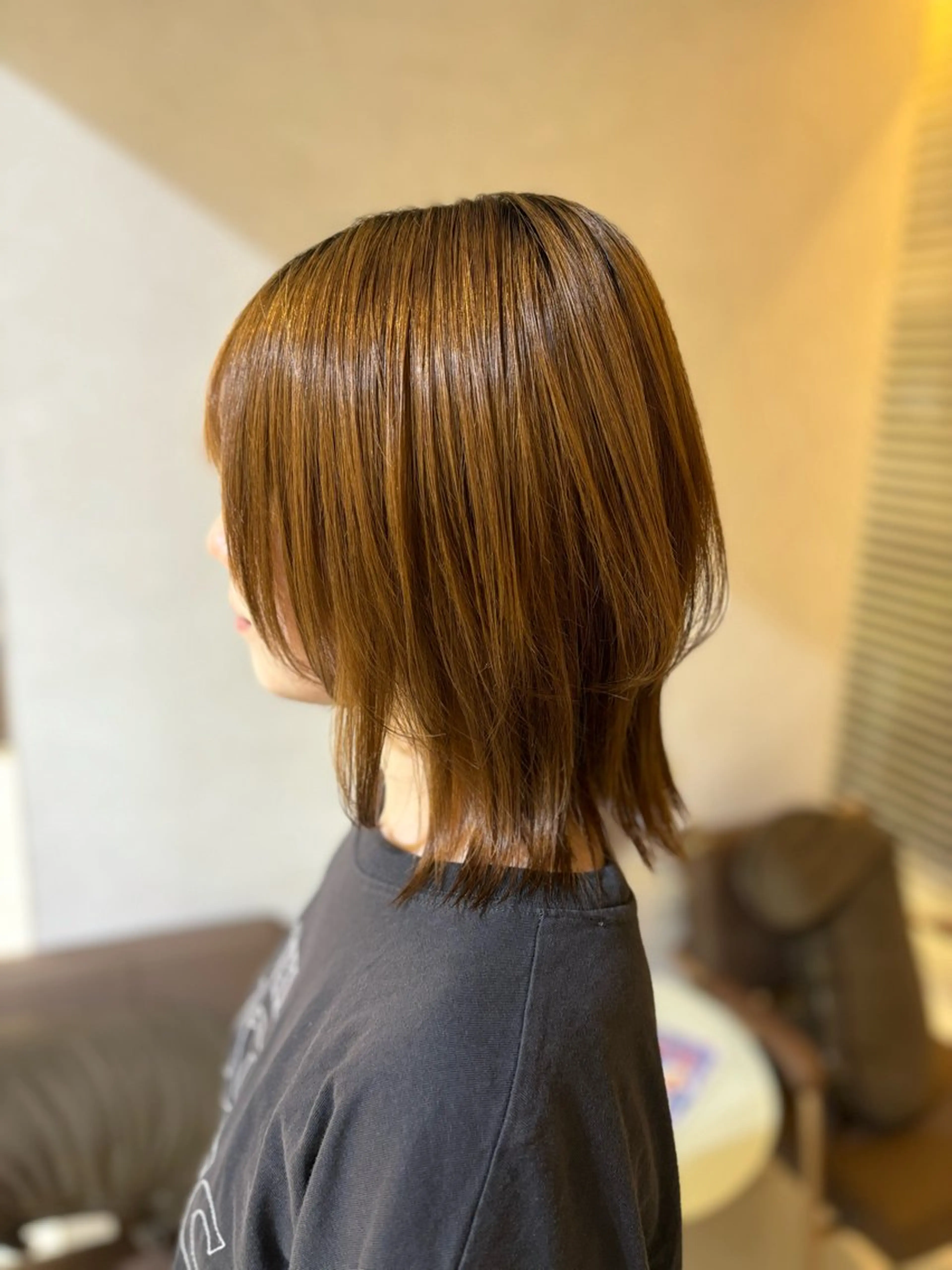 ミディアム ハッシュカット レイヤーカット カット トリートメント ボブ/レイヤー/暖色 カラー/dai🌿のヘアスタイル