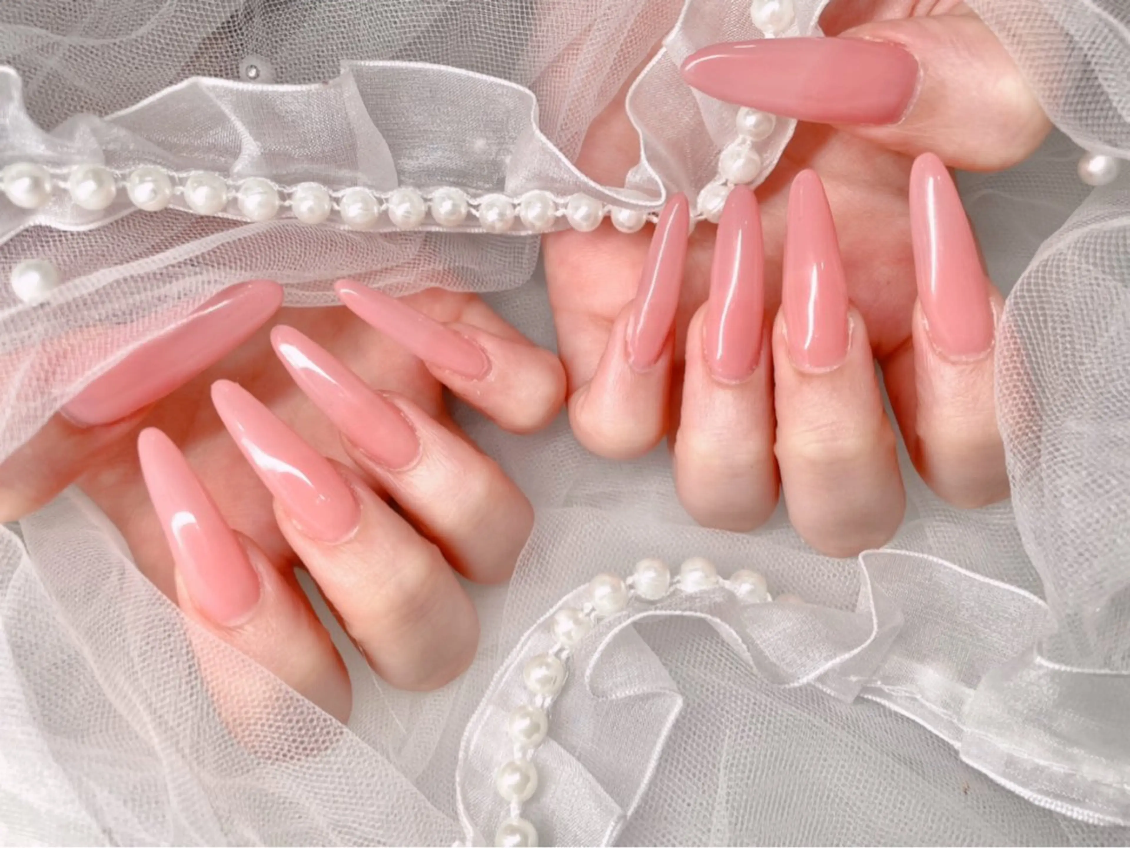 ネイル ロングネイル ハンドネイル ゆりか ジョアアンジェ福島のネイルデザイン