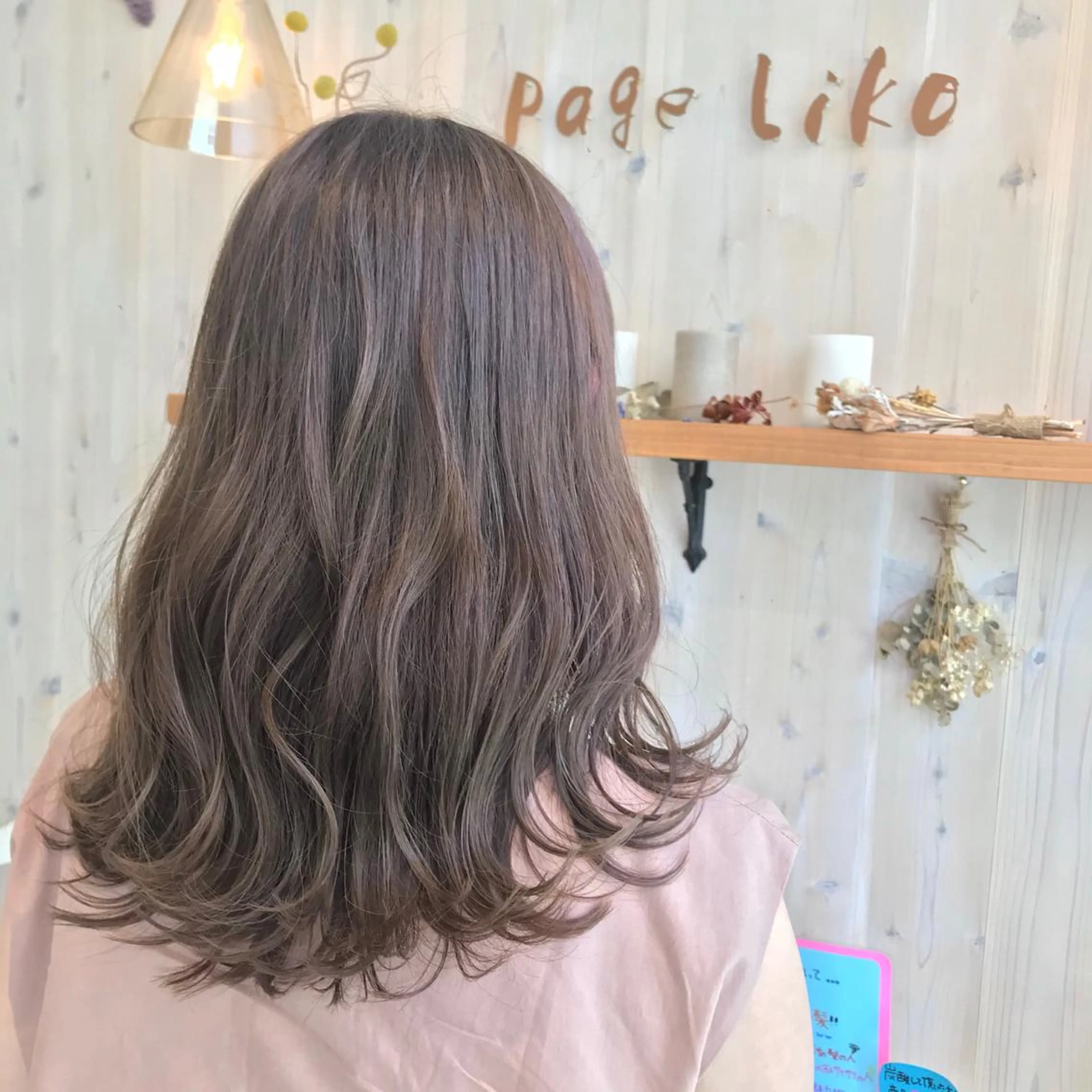 ミディアム カラー グレージュ 透明感カラー/ 寺田千雅子のヘアスタイル