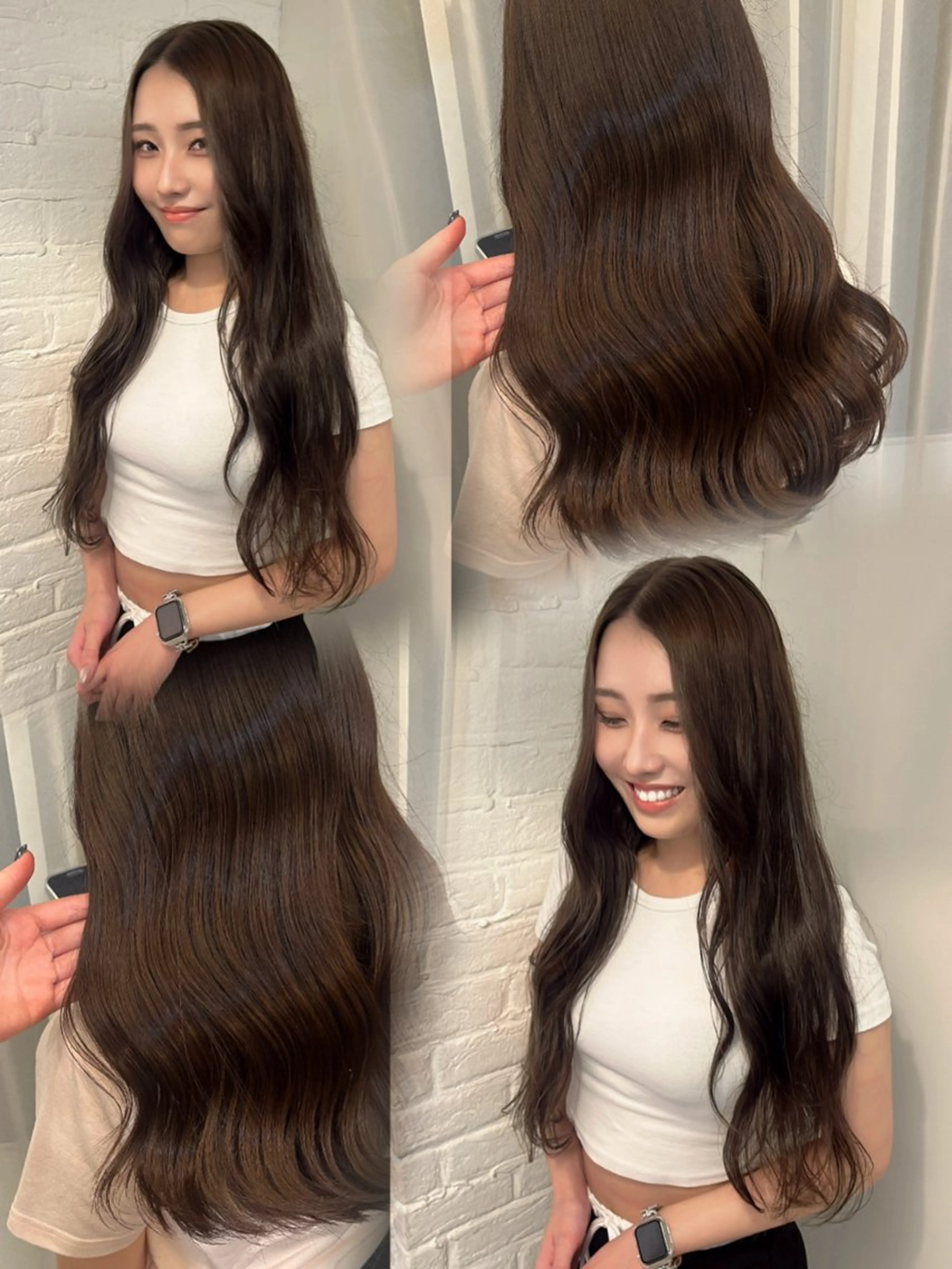 ロング カラー ブラウンカラー マロンブラウン ROVER所属・美咲🤎 /艶カラー /ハイライトカラーのヘアスタイル