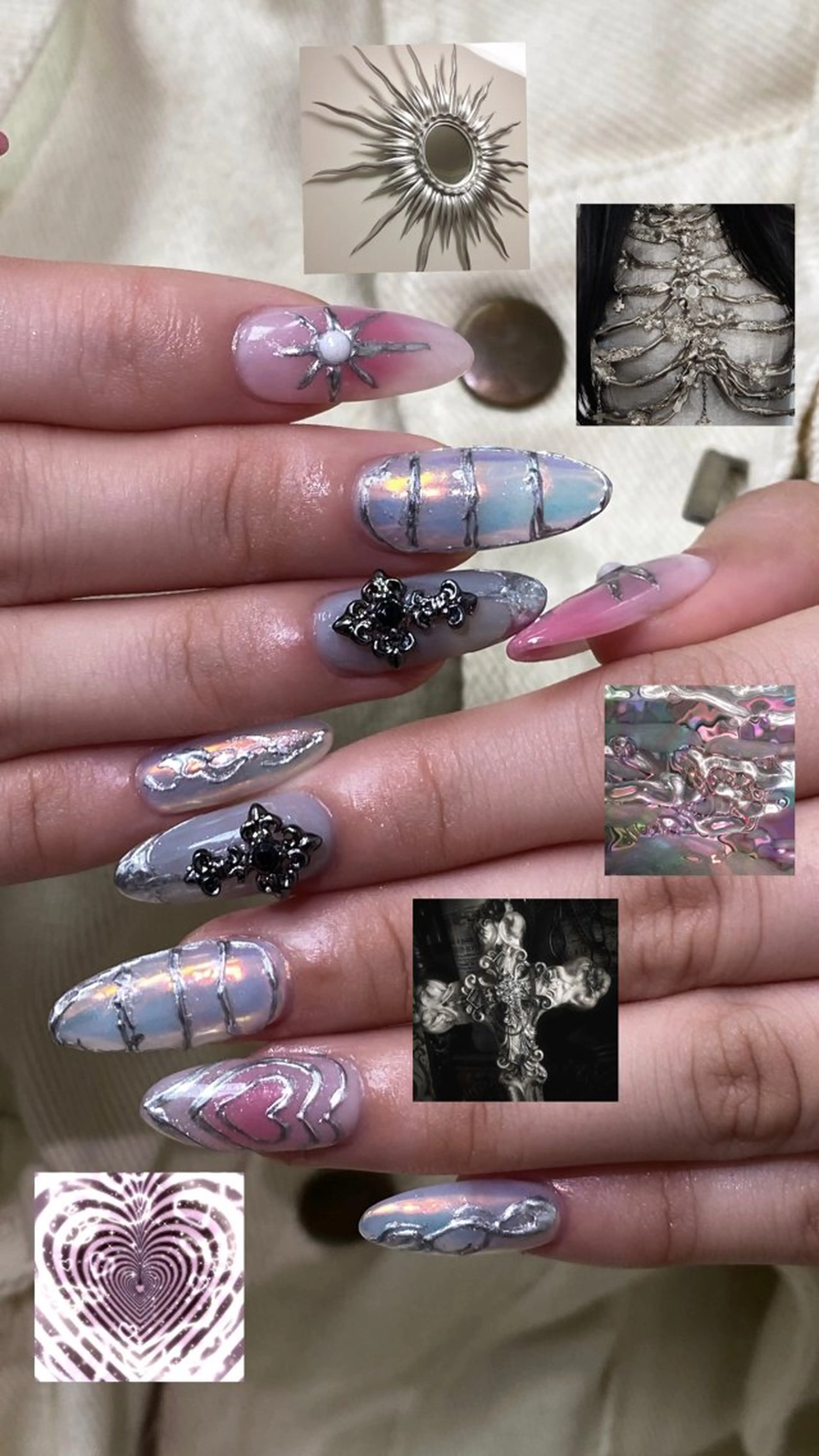 ネイルチップ10本長さ出し＋ア-トやり放題の写真