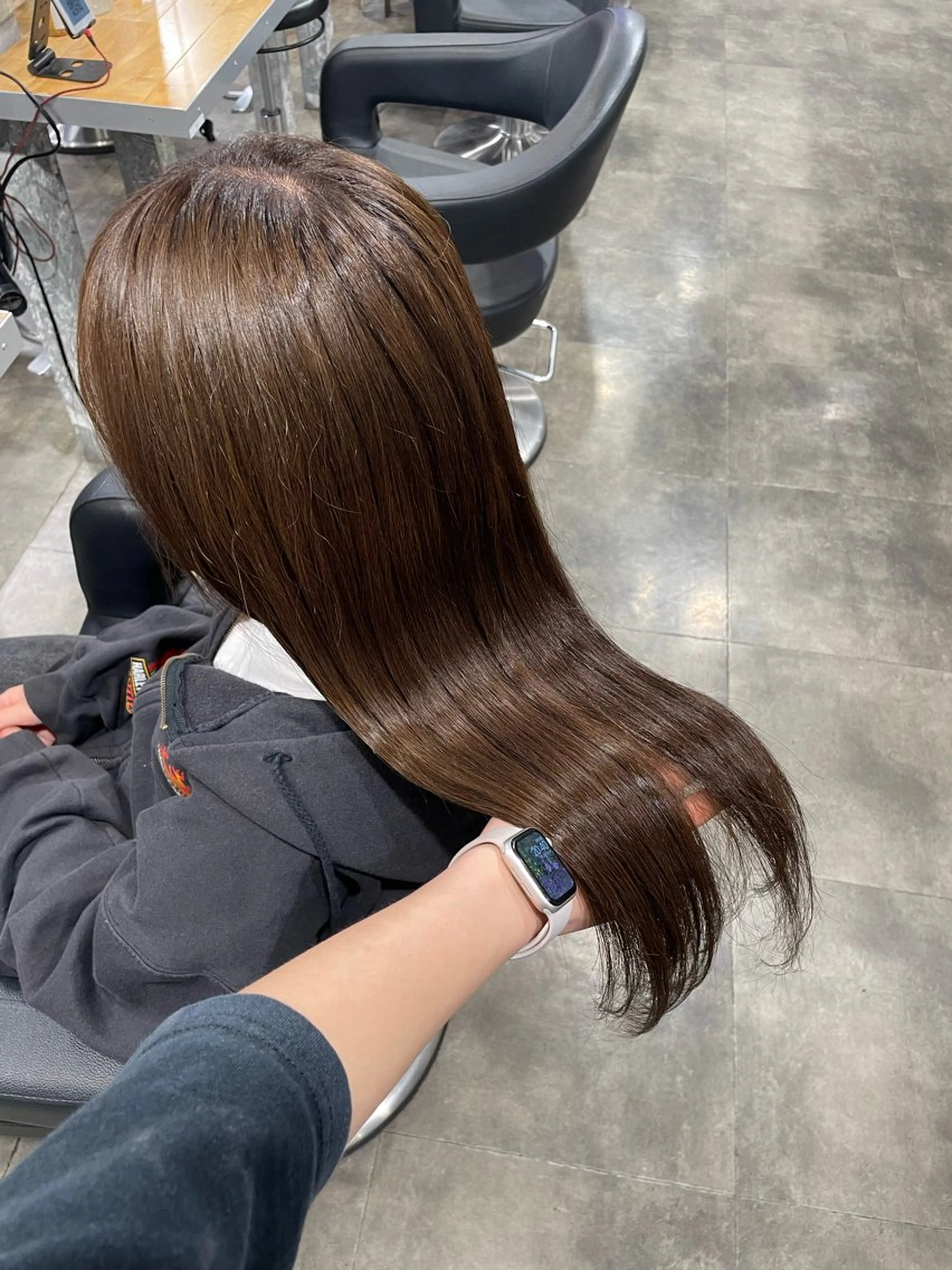 ロング カット ヘアカラー ハイトーンブロンド 横浜💞ミオのヘアスタイル