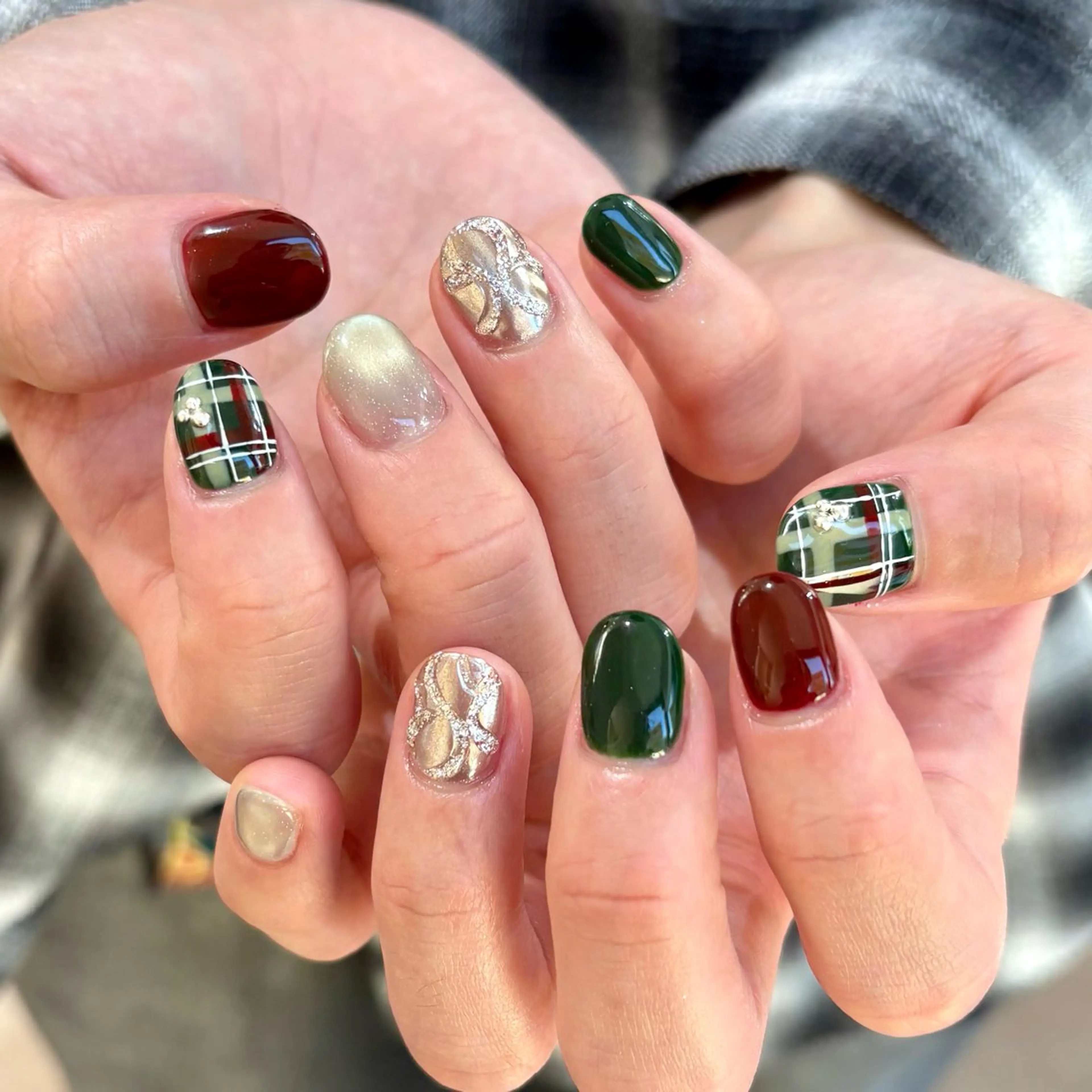 ネイル 冬ネイル クリスマス ハンドネイル CLALA Makoのネイルデザイン