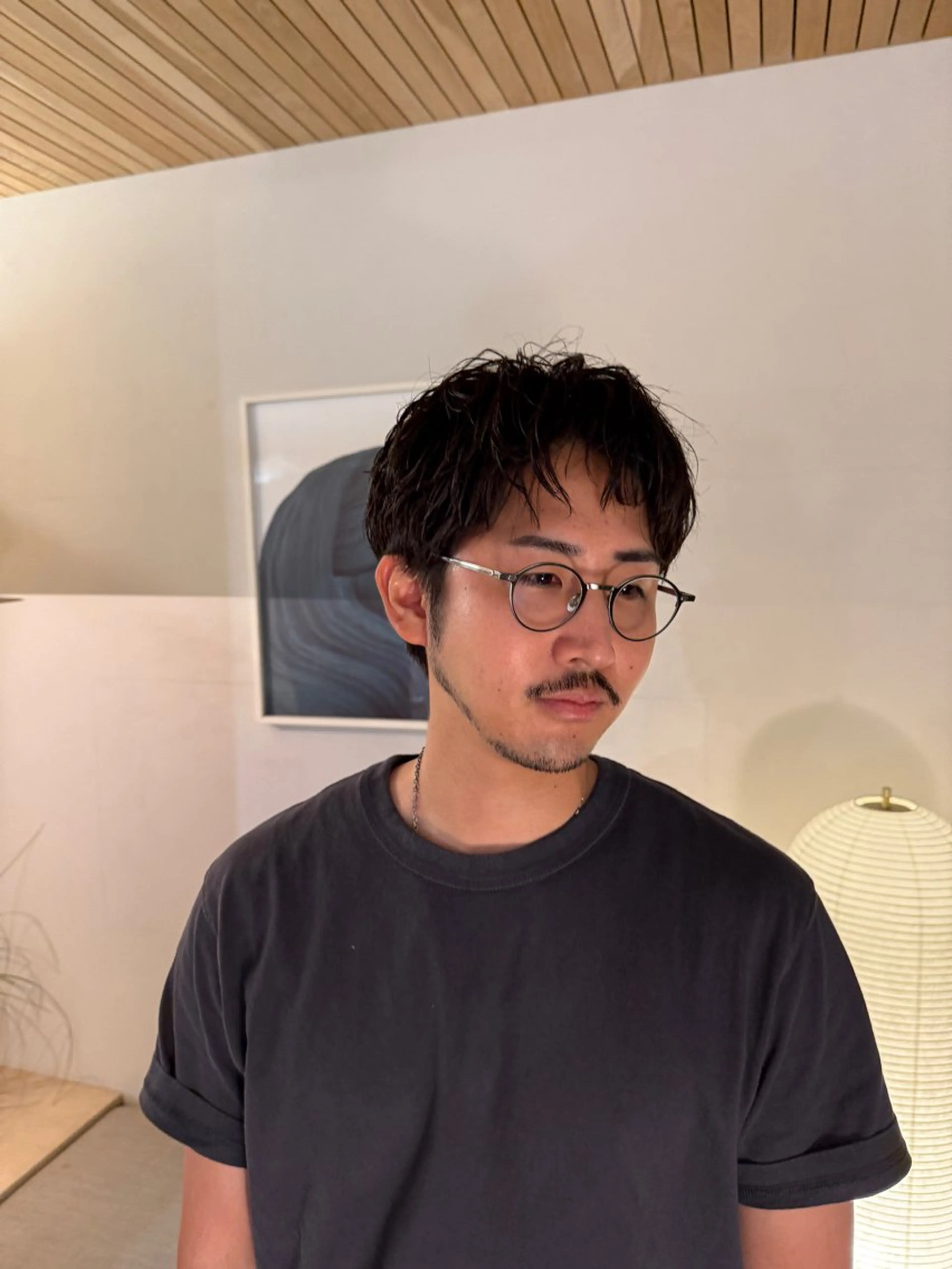 ショート メンズ casi所属・メンズパーマ／ボブ 星本広海のヘアスタイル