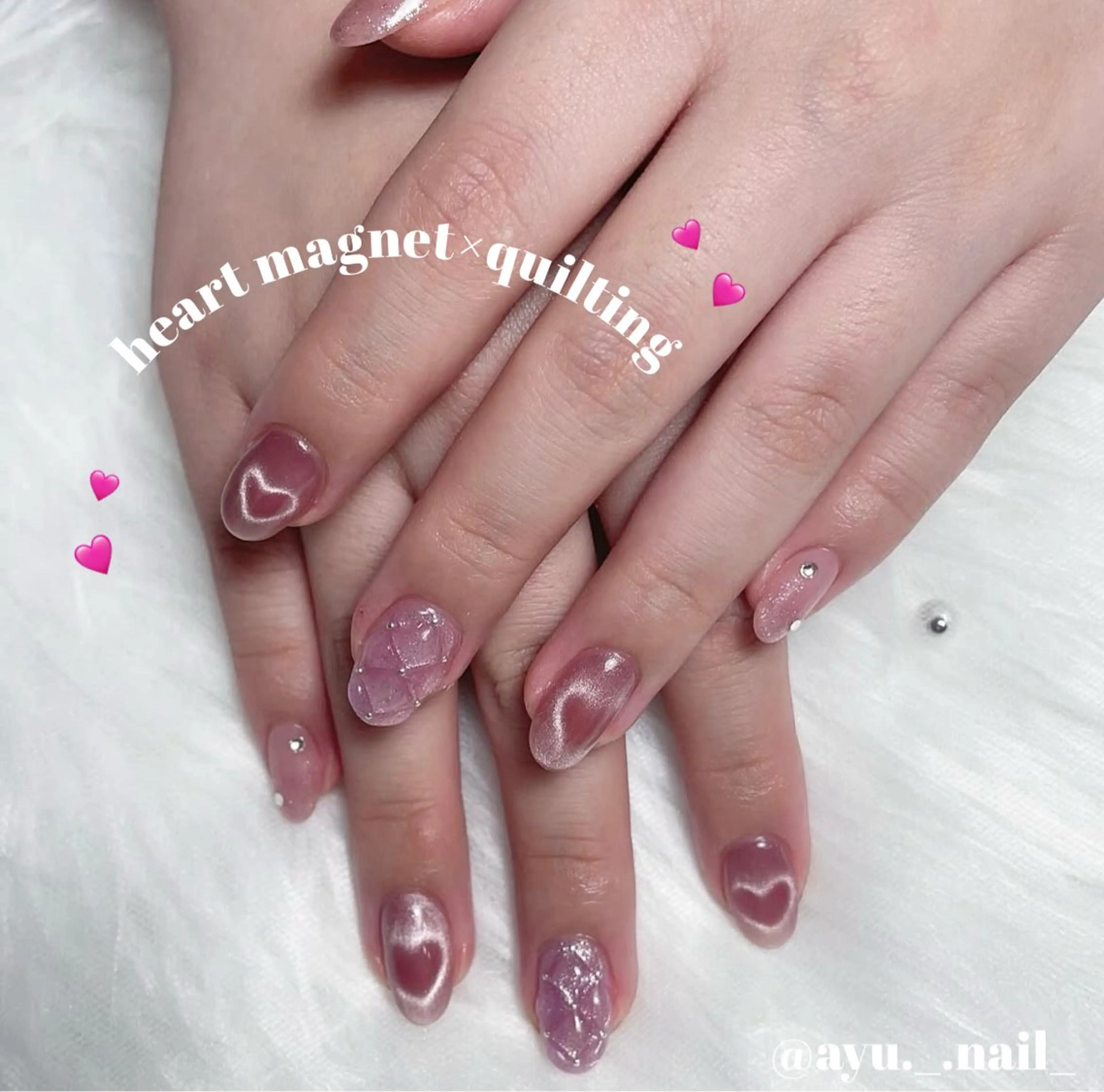 ネイル あゆ🎀/ワンホンネ イル/痛ネイルのネイルデザイン