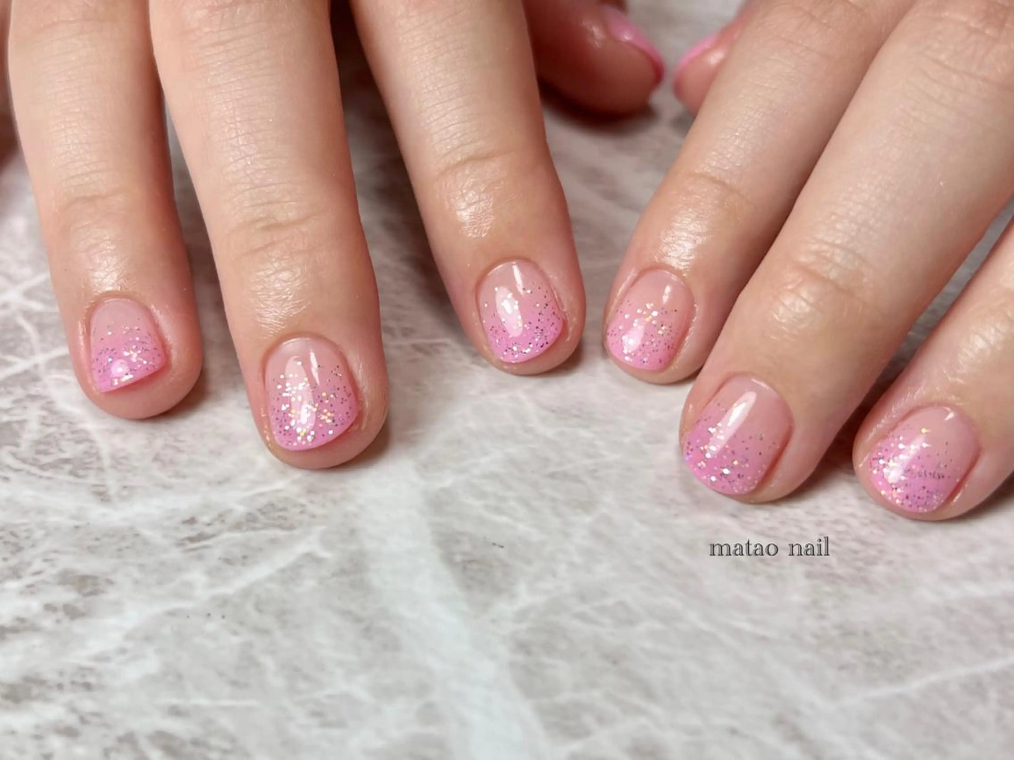 ネイル ラメ(グリッター) シンプルネイル ハンドネイル フットネイル matao nailのネイルデザイン