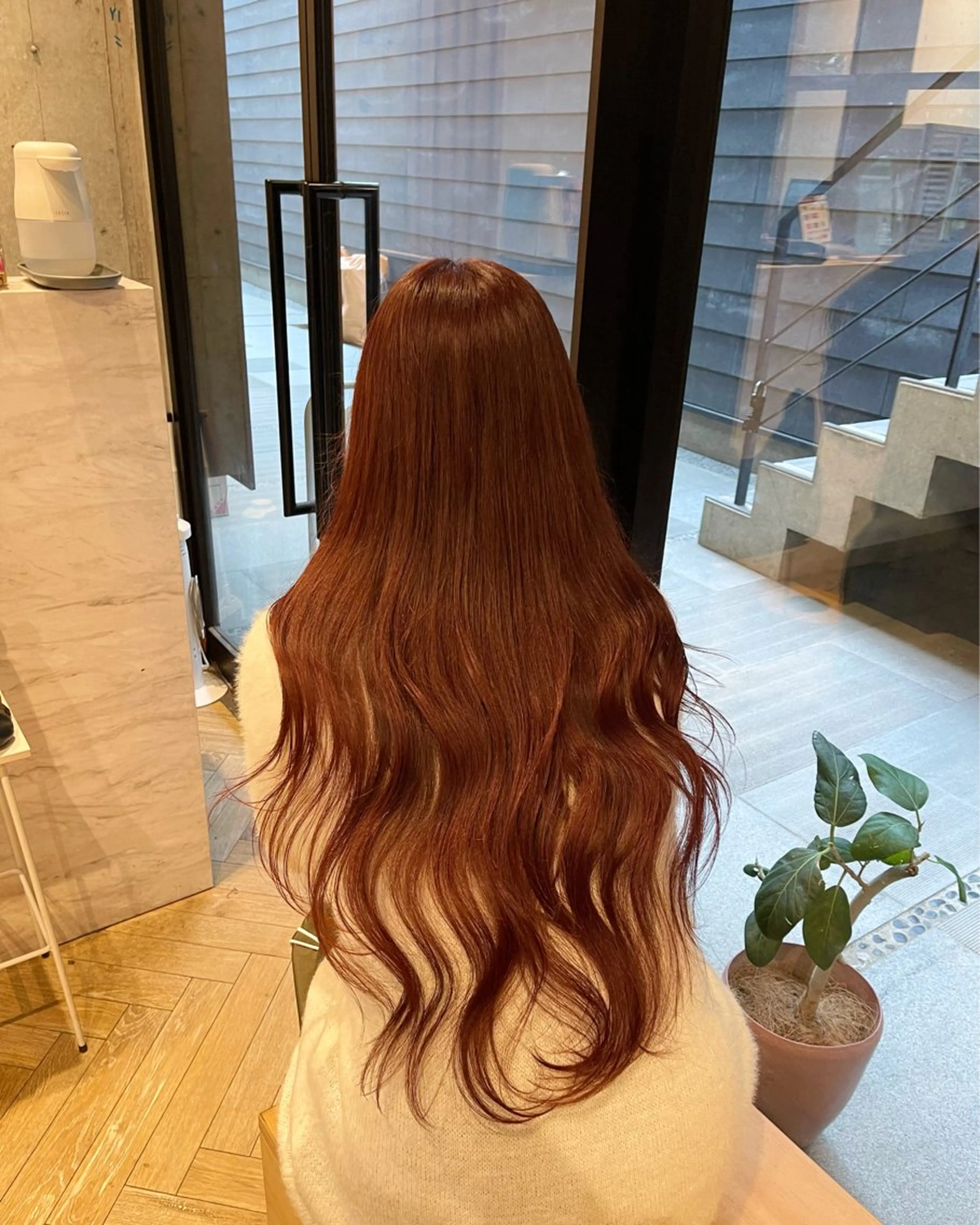 ロング カラー ヘアカラー トリートメント 愛莉/ラベンダー/ ベージュ/ブラウンのヘアスタイル