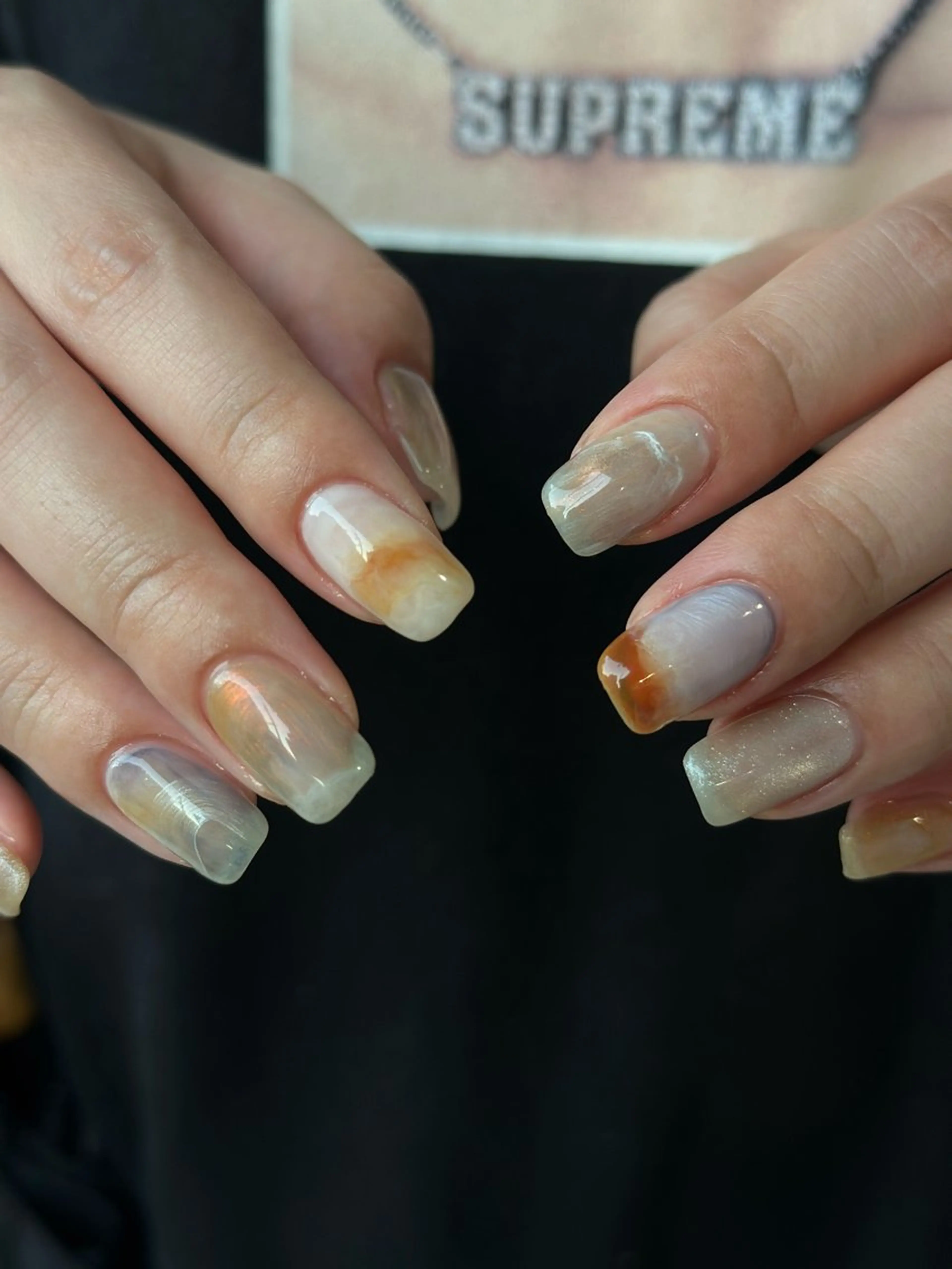 ネイル ニュアンスネイル オフィスネイル シンプルネイル ハンドネイル ryo.所属・yamaguchi ryoのネイルデザイン