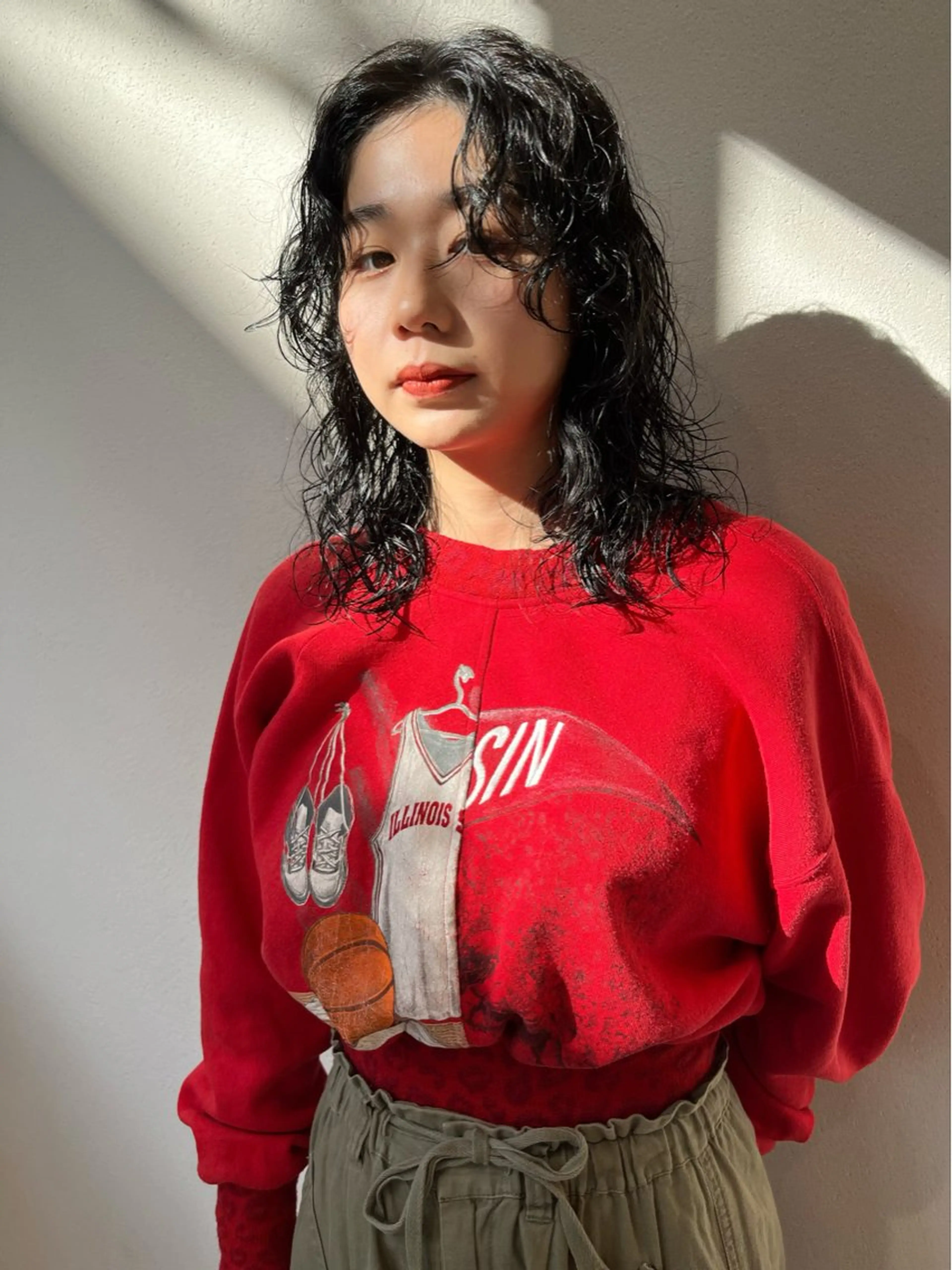 ミディアム パーマ 韓国レイヤーカット/ 酸性縮毛矯正MIKUのヘアスタイル