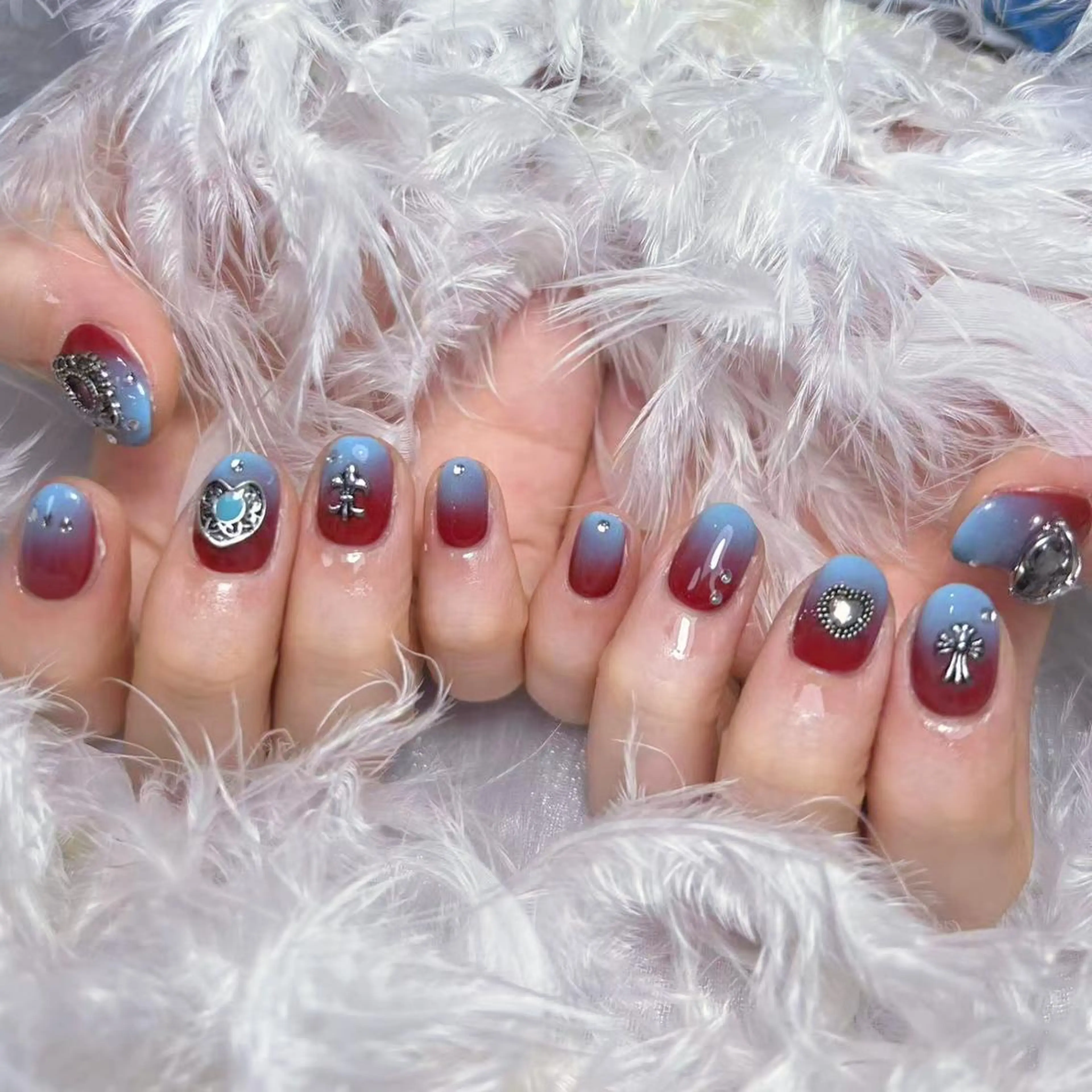 ネイル アートネイル オーロラネイル ガーリー キラキラネイル 韓国ネイル ハンドネイル DIAMOND Nail🥇のネイルデザイン