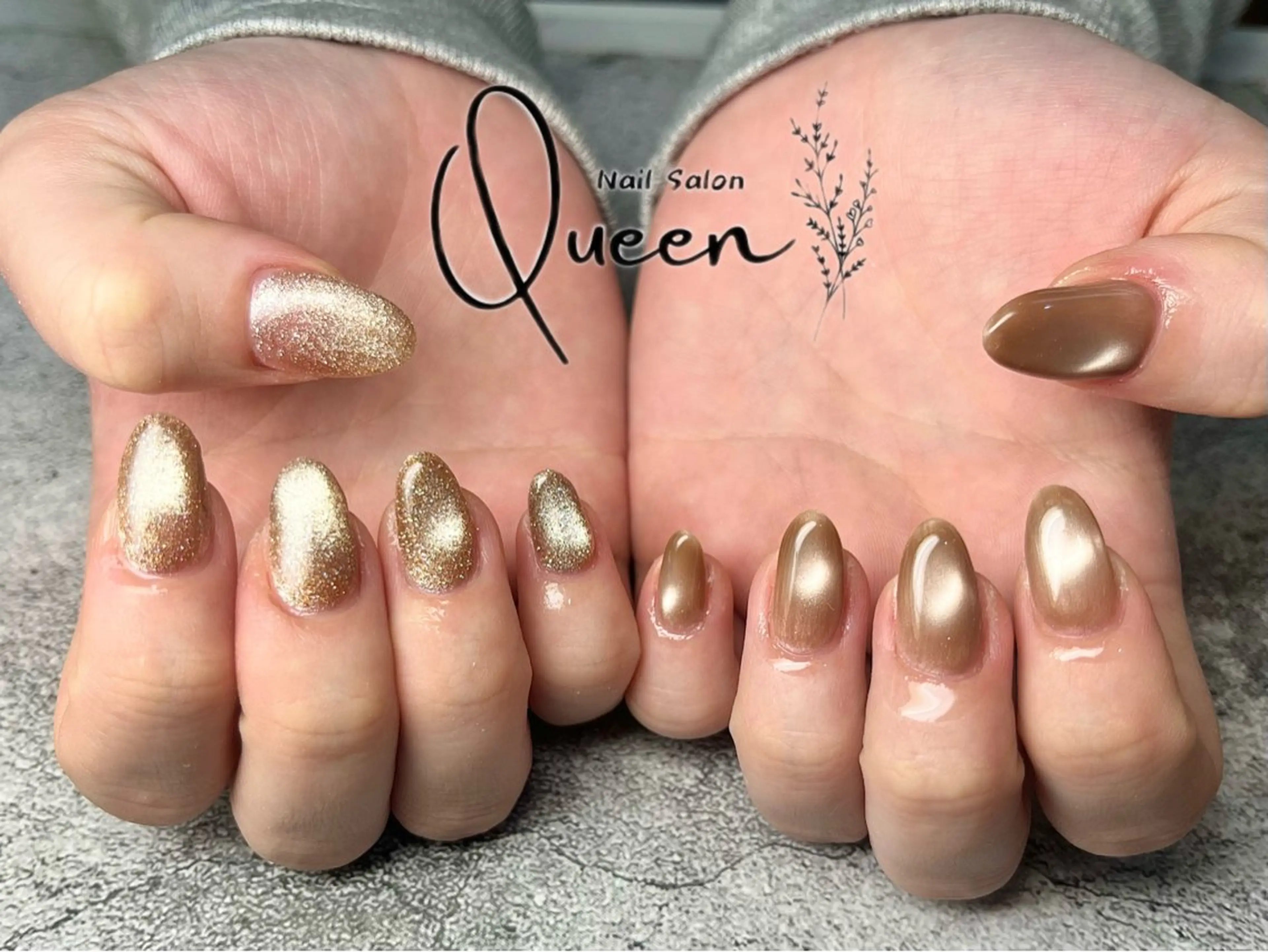 ネイル ハンドネイル Queen nail 北堀江 ASUKAのネイルデザイン