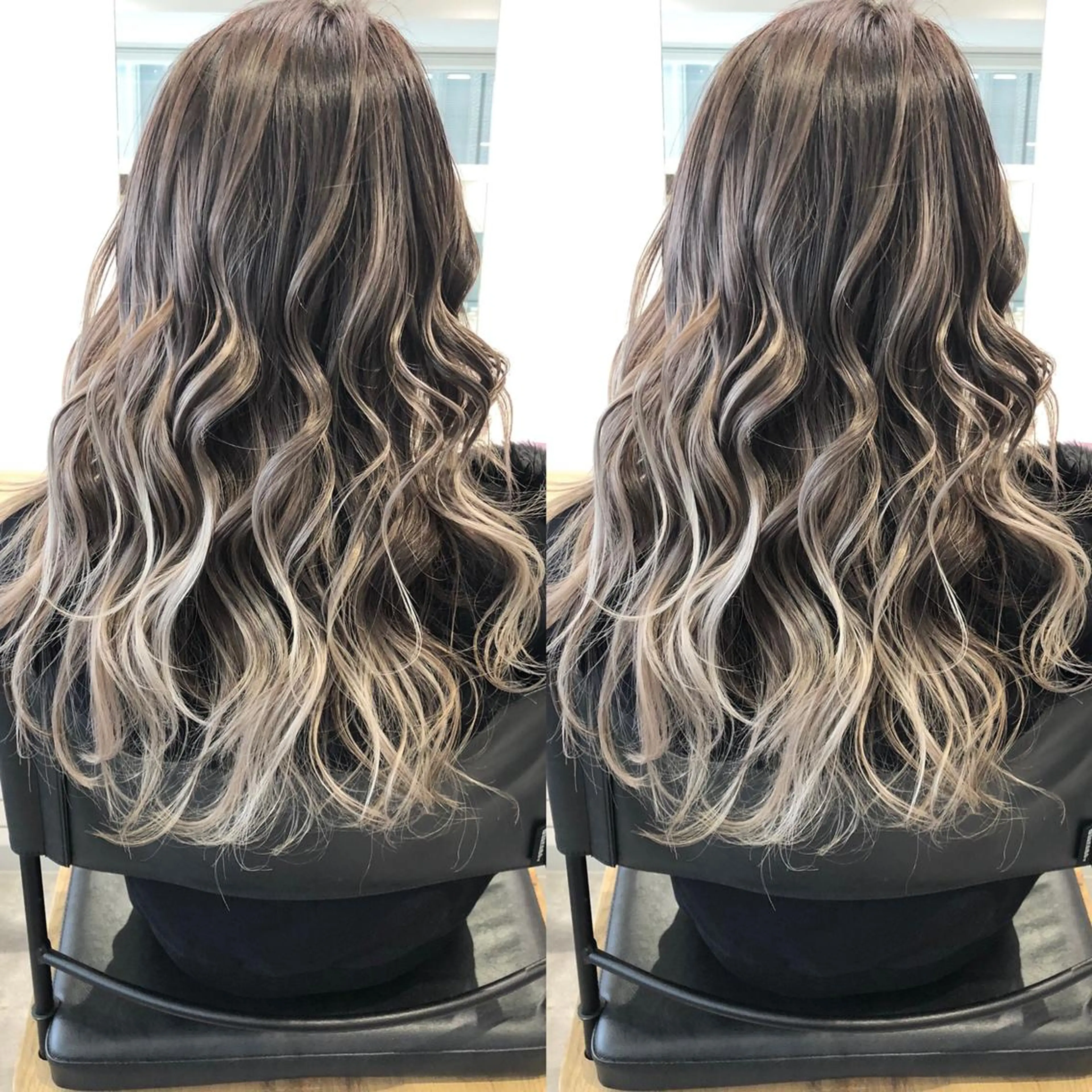 ミディアム カラー バレイヤージュ レイヤーカット kalahair salon ブリーチのヘアスタイル
