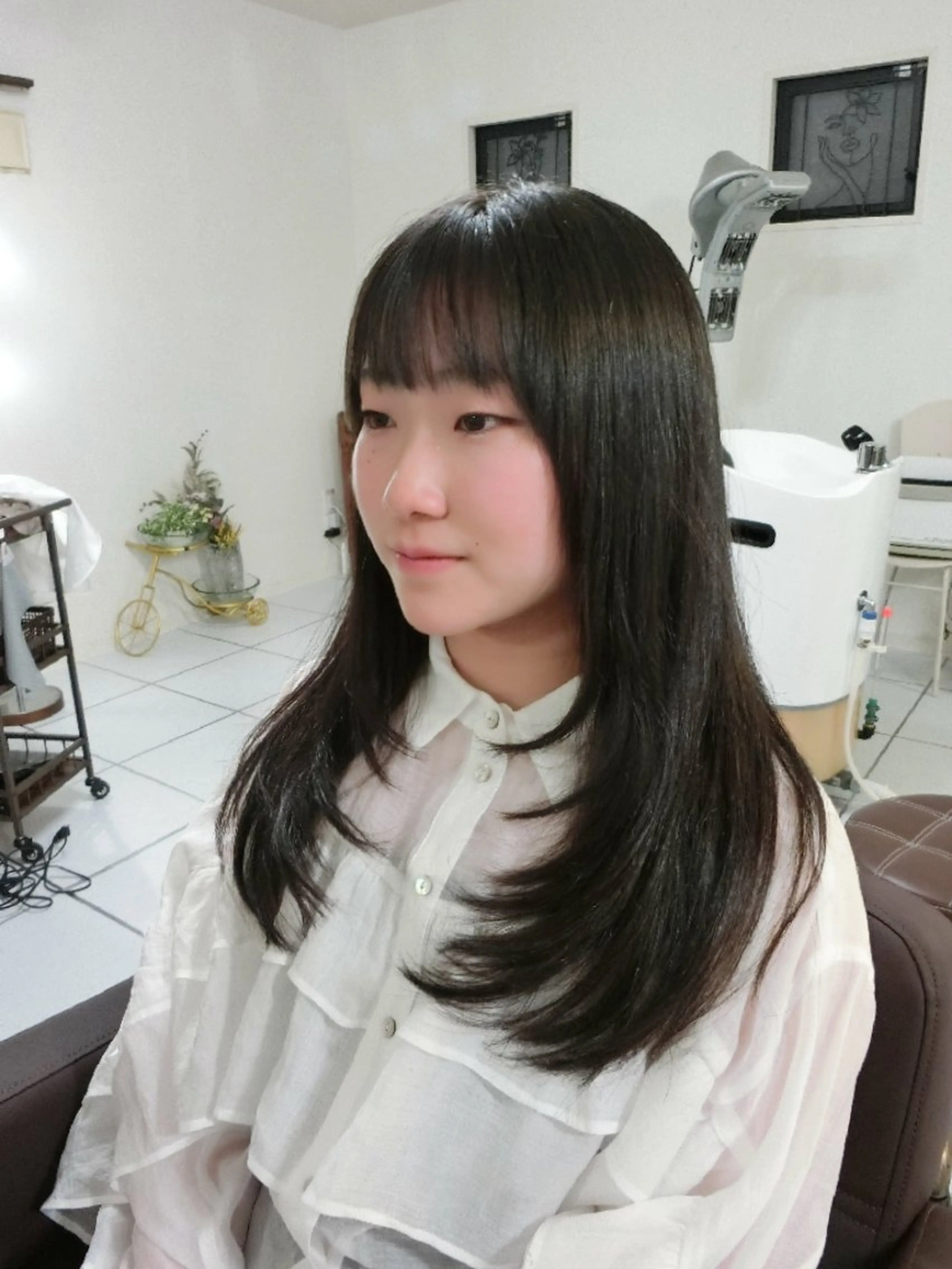 ロング カット トリートメント ma cherie 三浦直美のヘアスタイル