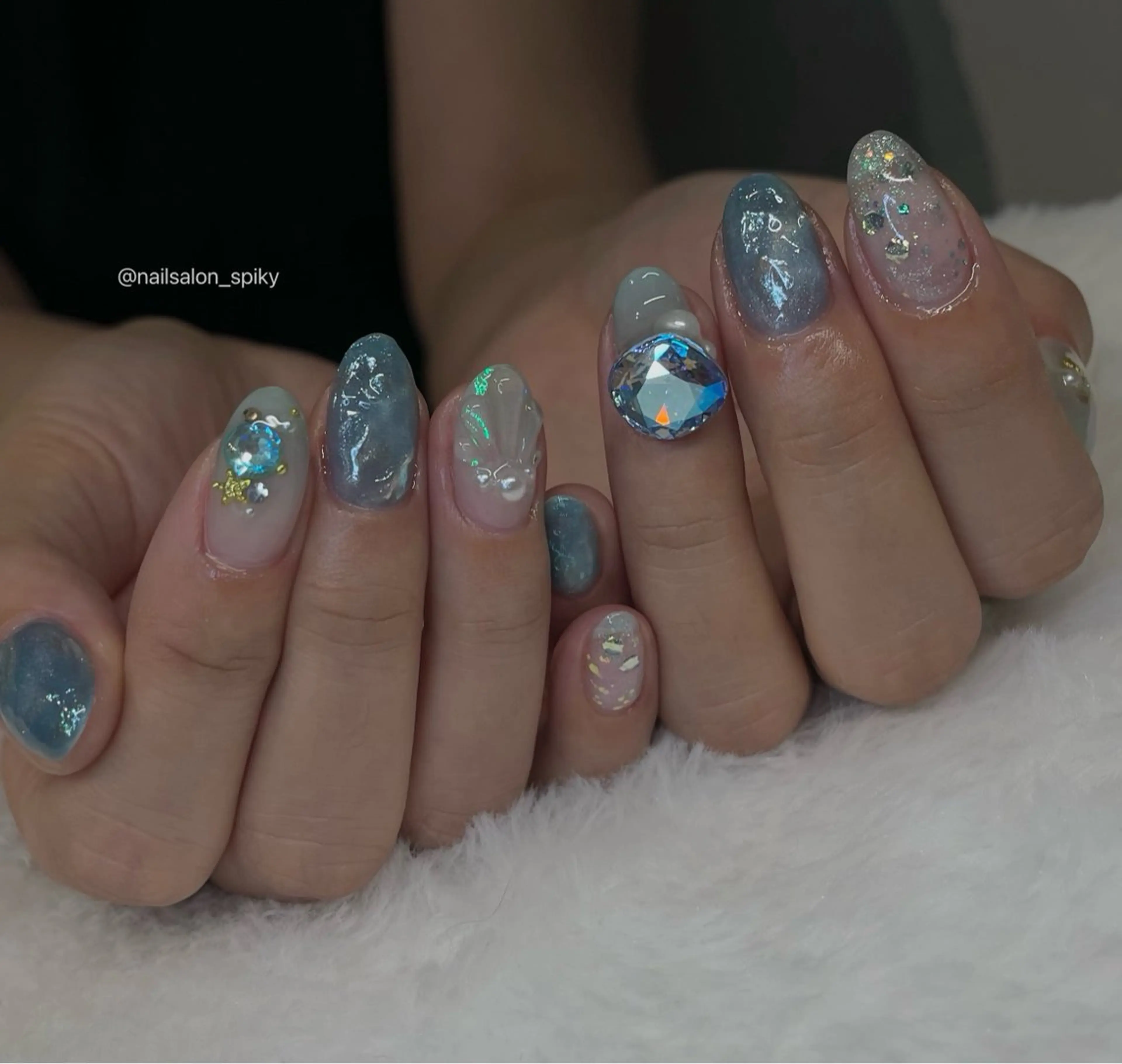 ネイル ハンドネイル Spiky とうげ ふうかのネイルデザイン