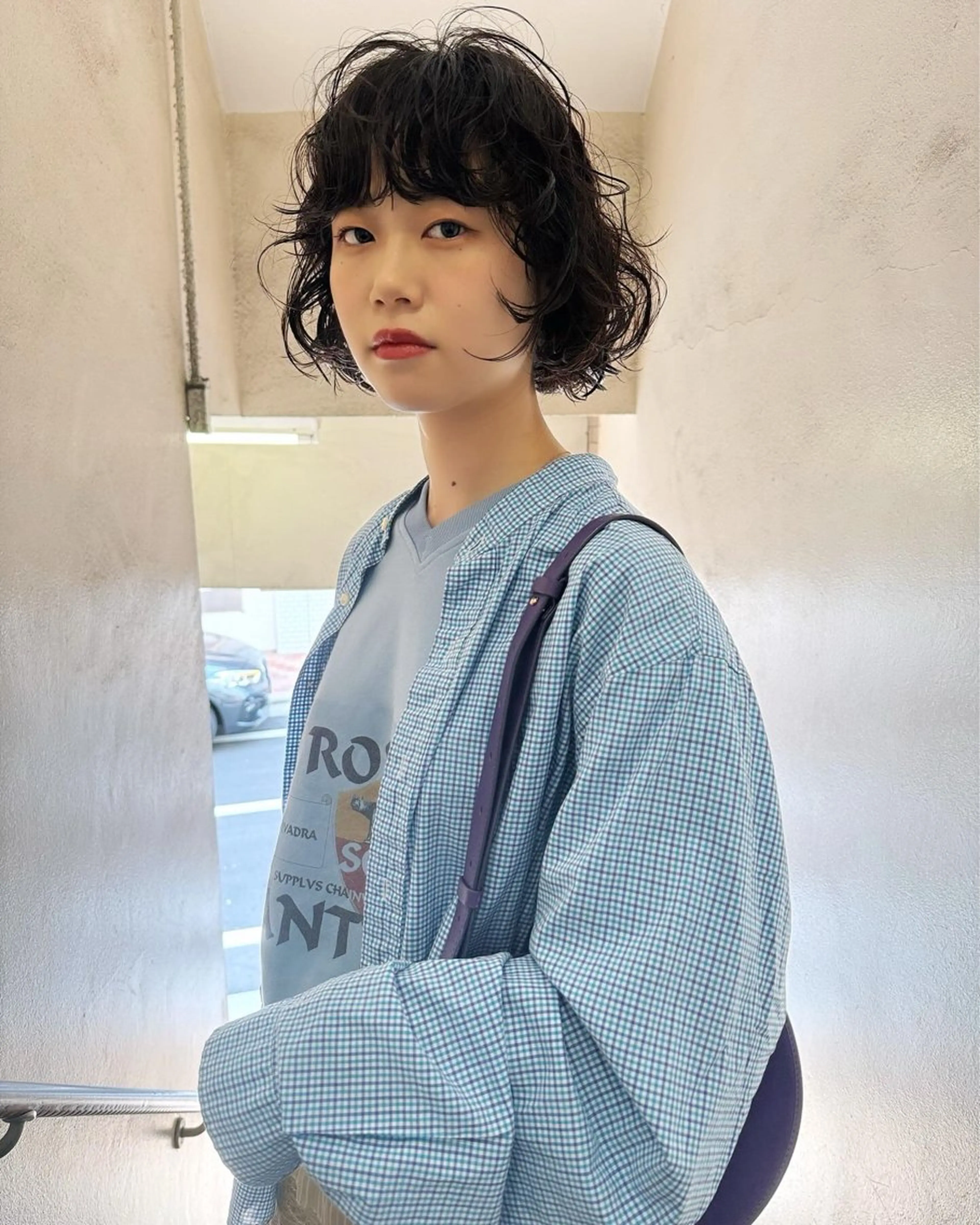 ショート パーマ ヘアアレンジ カット パーマ トリートメント 丸山渉/パーマ エフェクトブリーチのヘアスタイル