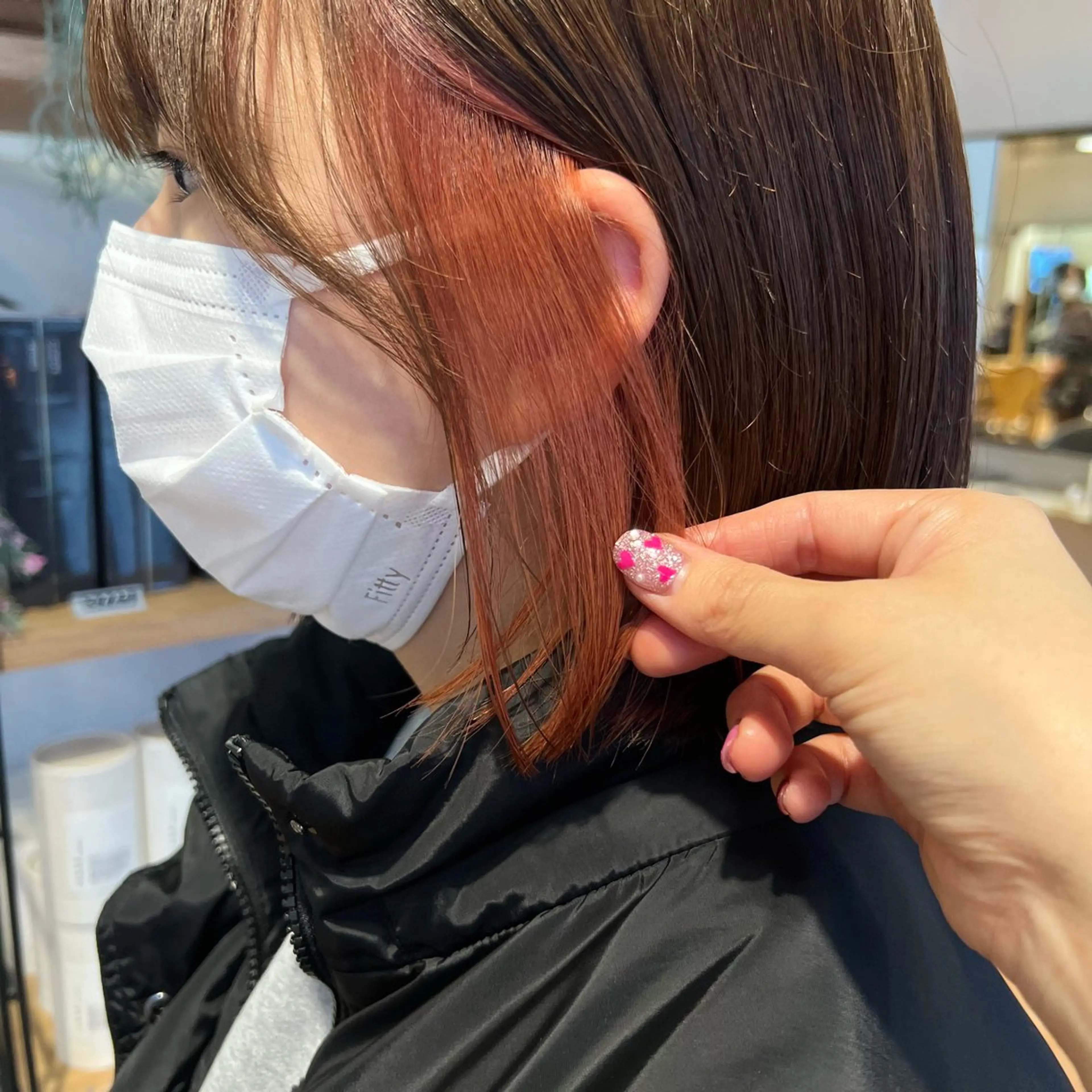ショート カラー インナーカラー ボブ カット ヘアカラー インナーカラー♡ Nanakoのヘアスタイル