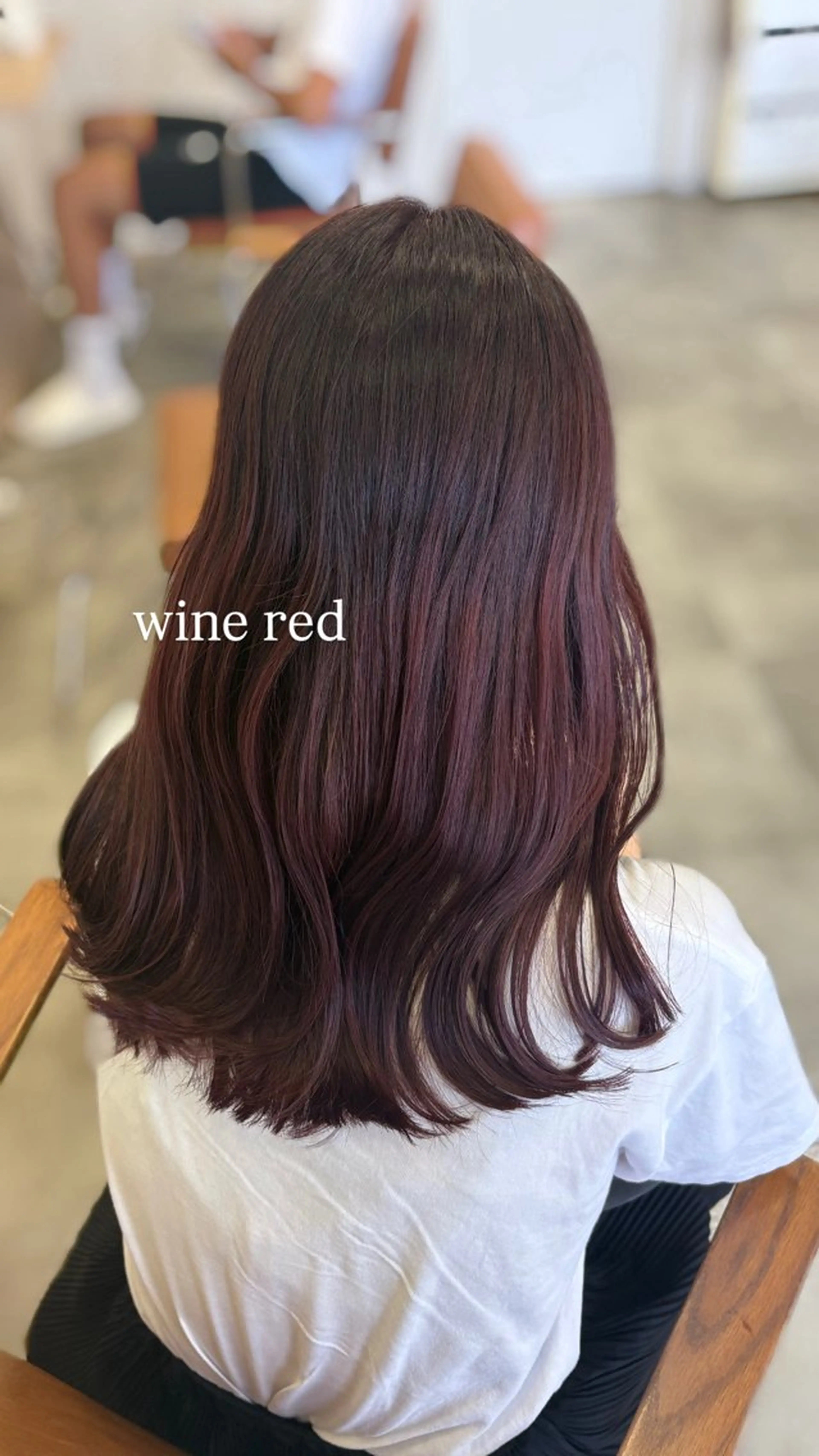 セミロング カラー レッドカラー ヘアカラー 透明感カラー🩵 /MIHOのヘアスタイル