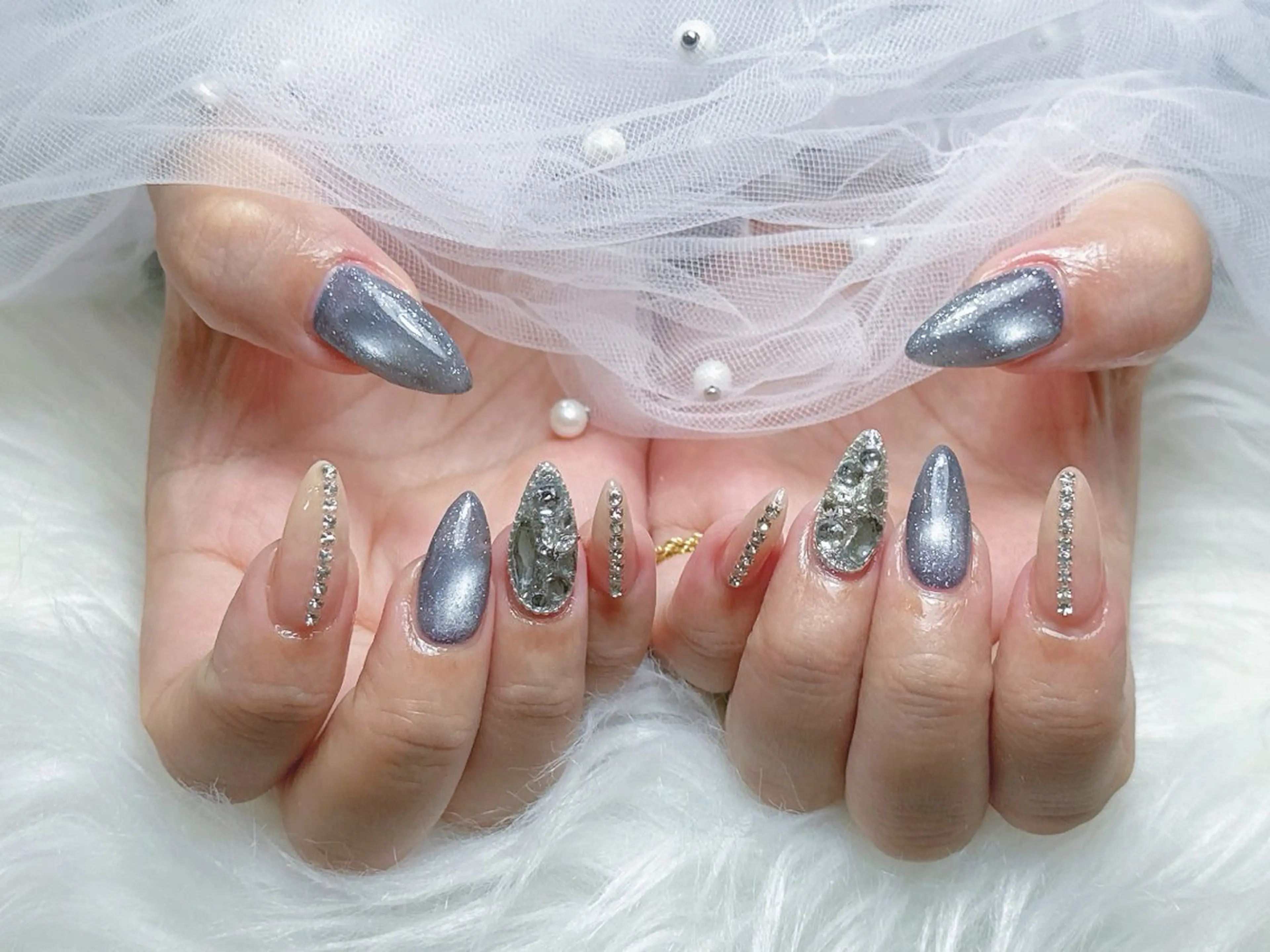 ネイル マグネットネイル ハンドネイル 【Eclat ｴｸﾗ】nail＆beauty所属・Eclat〔ｴｸﾗ〕 MOEKA𝜗𝜚*のネイルデザイン