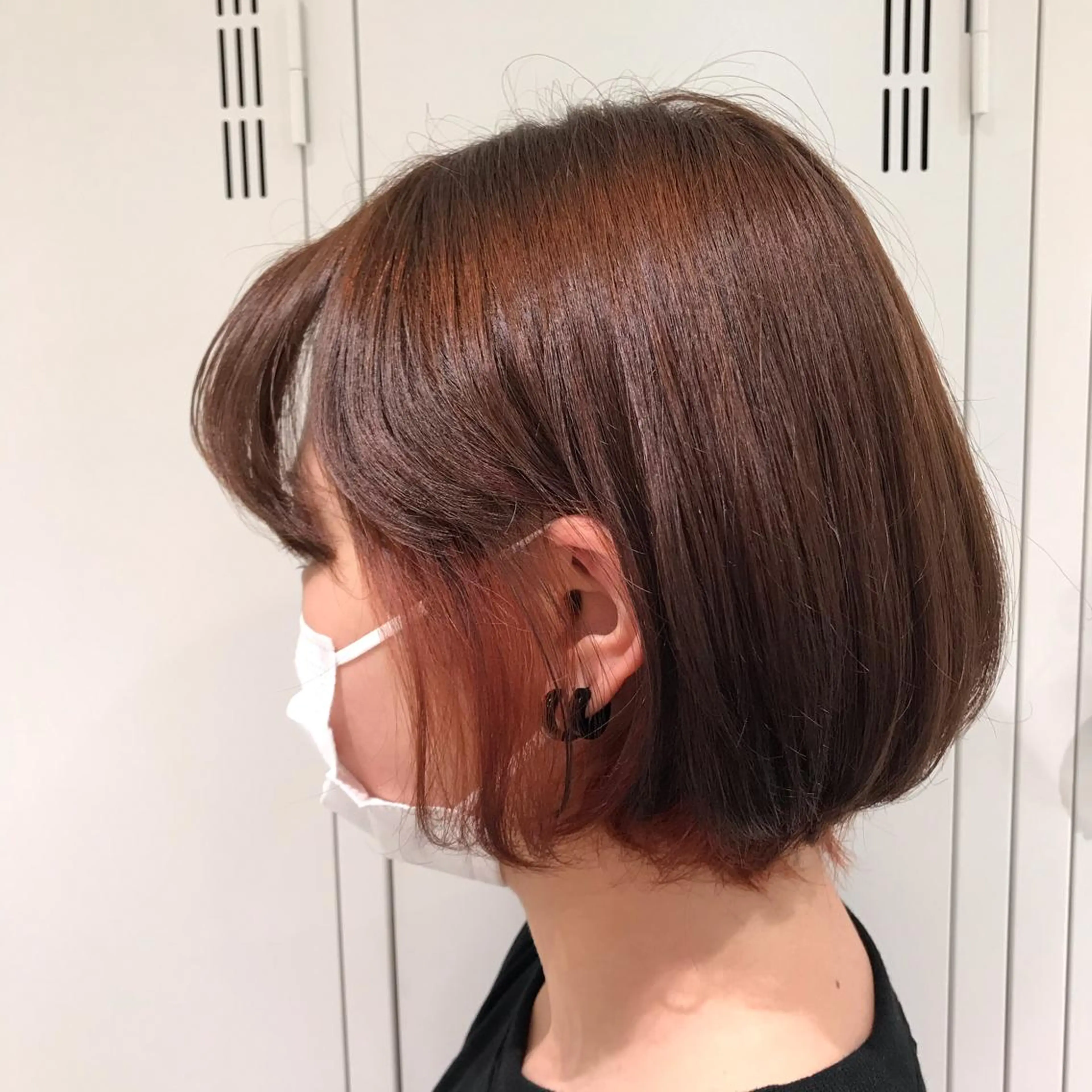 ミディアム カラー オレンジ ヘアカラー トリートメント 暖色カラー🌹 中山由梨のヘアスタイル