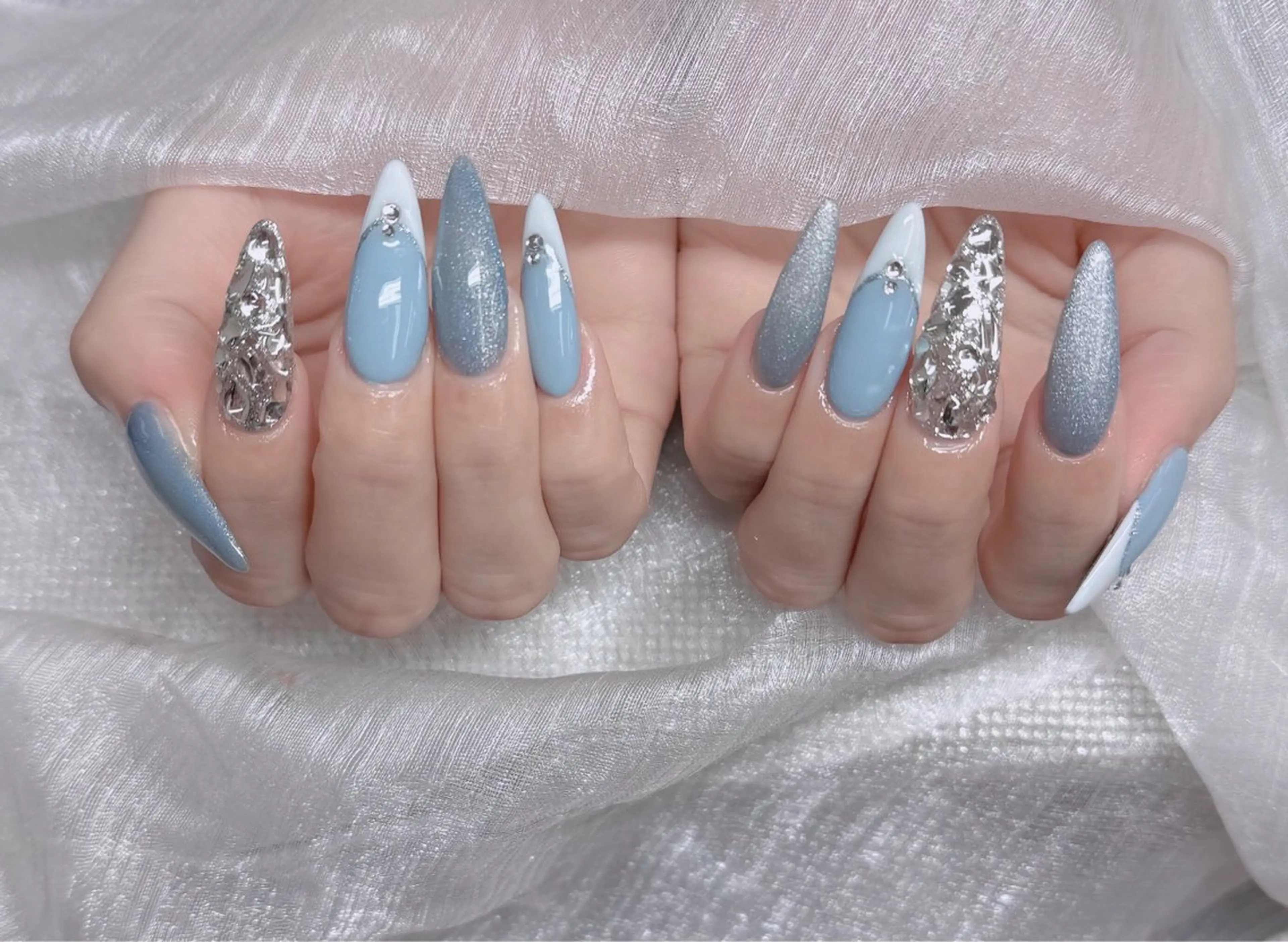ネイル アートネイル 成人式 ジェルネイル ニュアンスネイル 夏ネイル ハンドネイル H.baby Nai Salon所属・neco H.babynailのネイルデザイン