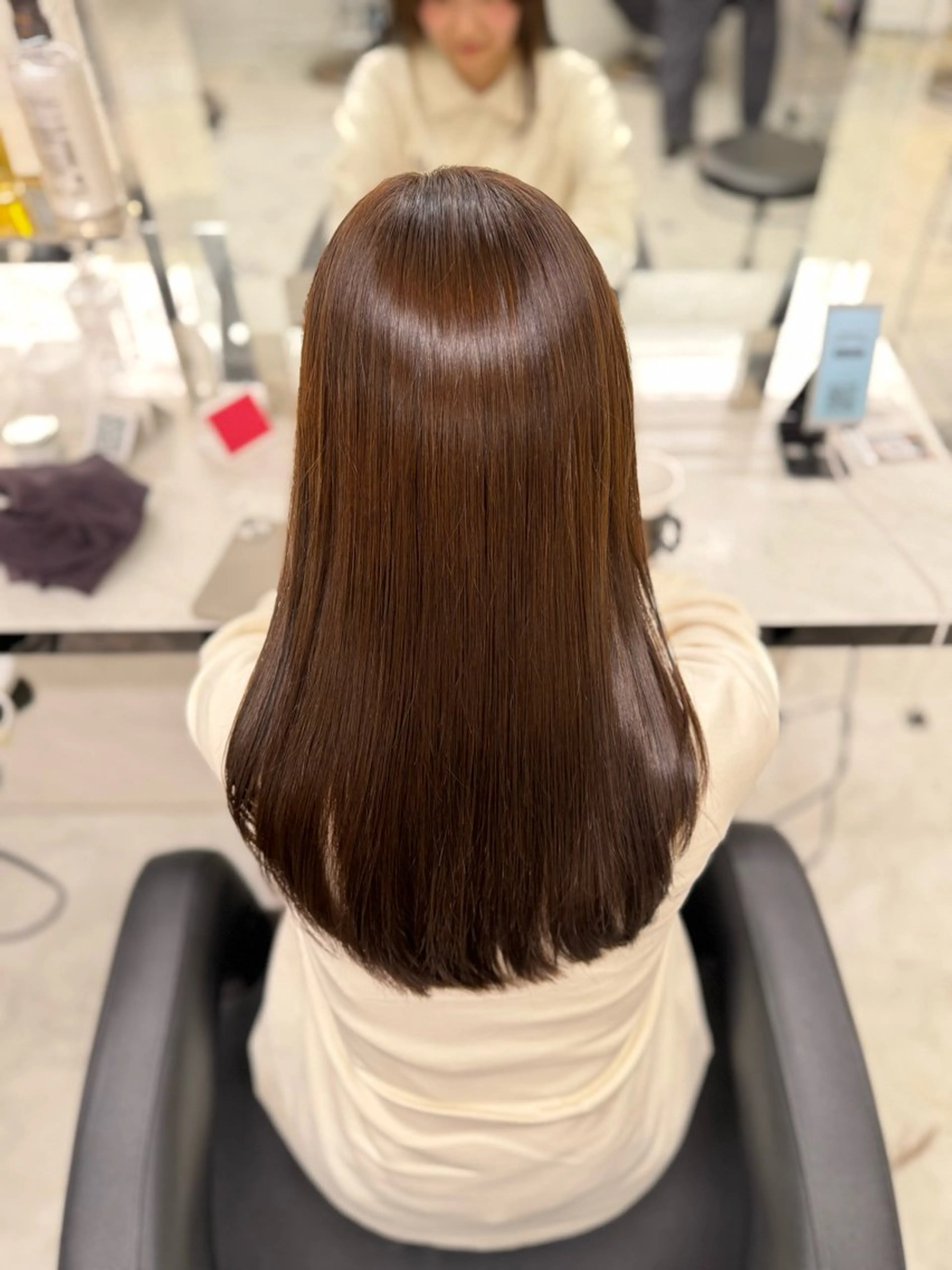 ロング カラー ブラウンカラー カット ヘアカラー トリートメント 韓国風🤍グレ ージュ🤍たくみのヘアスタイル